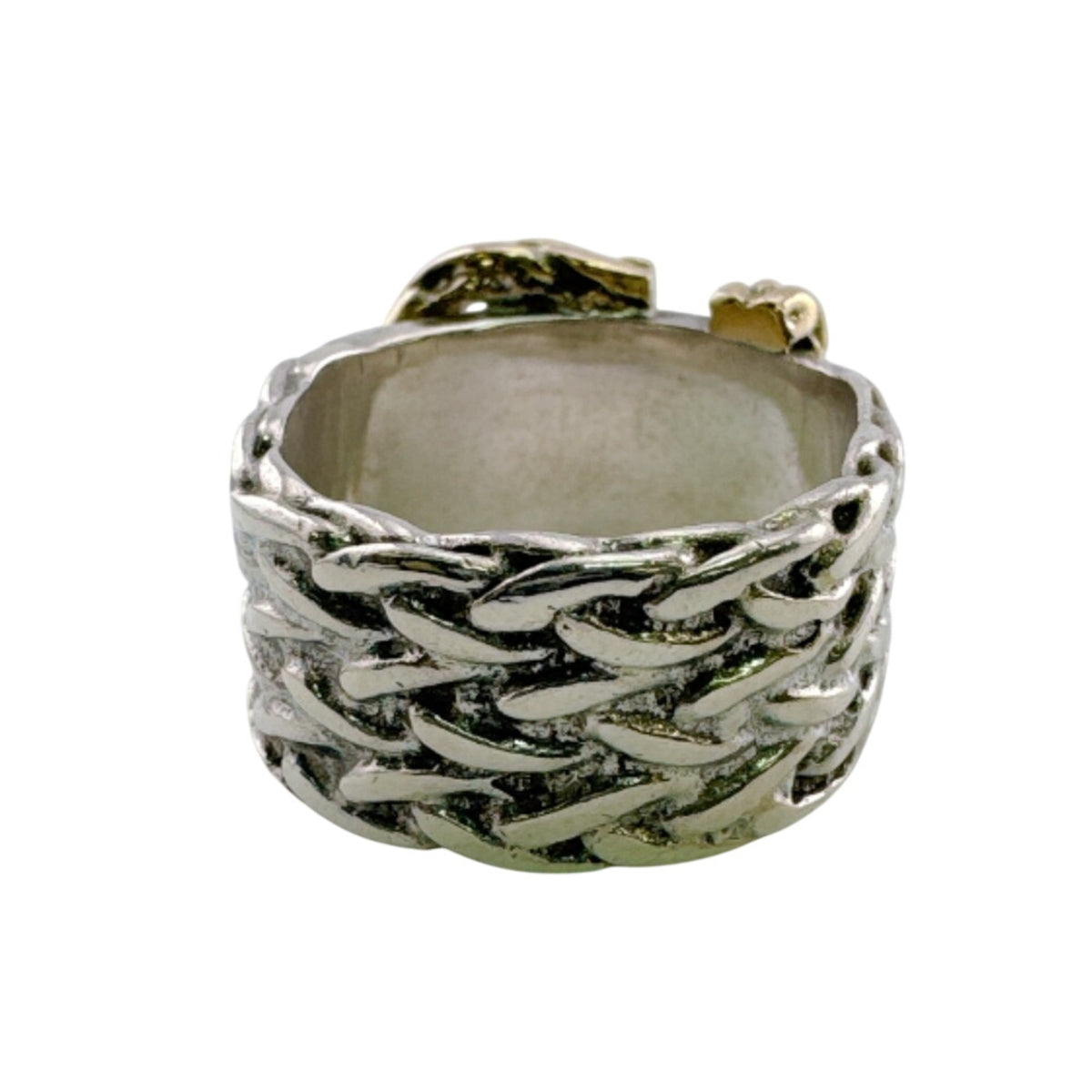 Hermes Silver Silver 925 Band Ring (Pre-Owned)