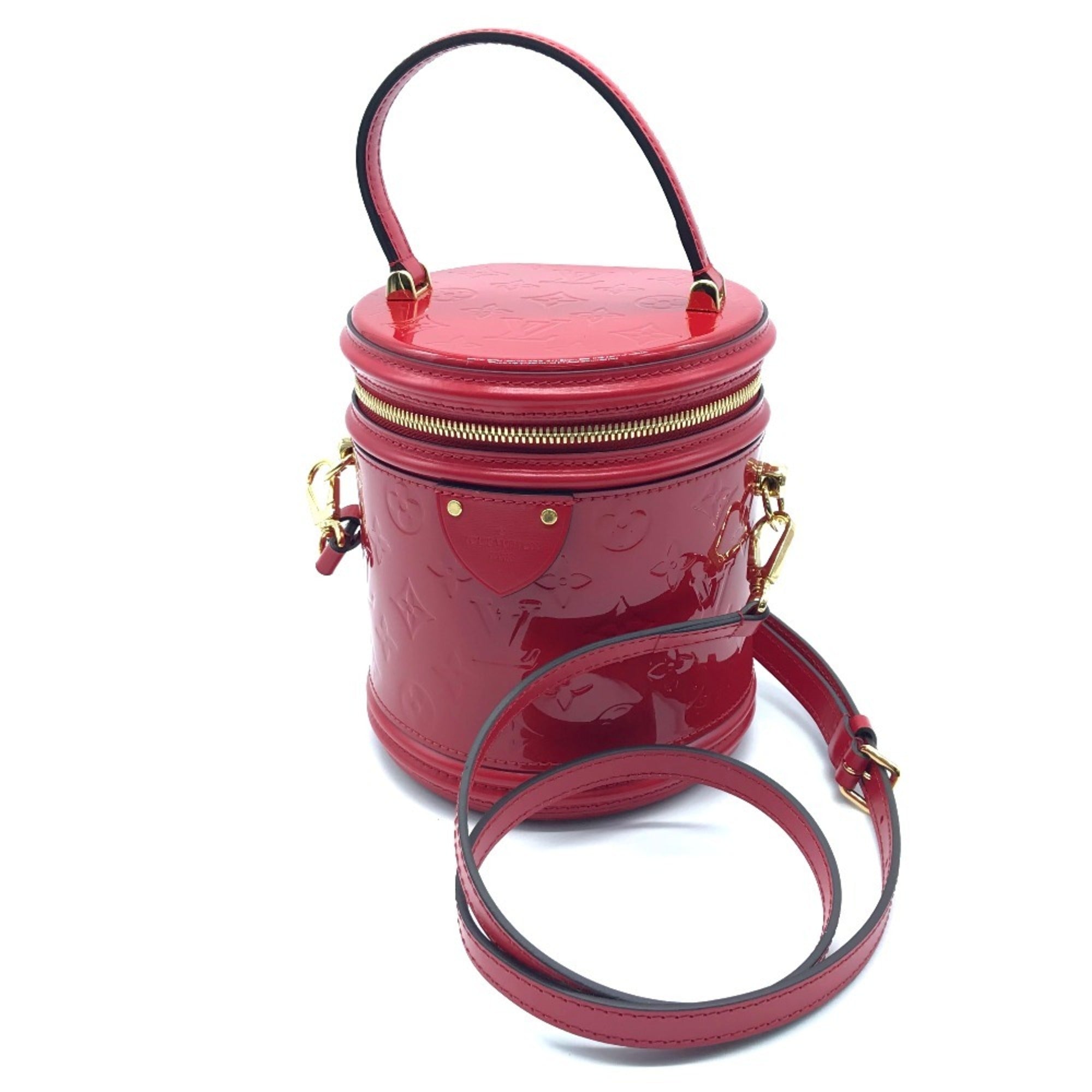 Louis Vuitton Red Color Rouge Patent Leather Handbag (Pre-Owned)