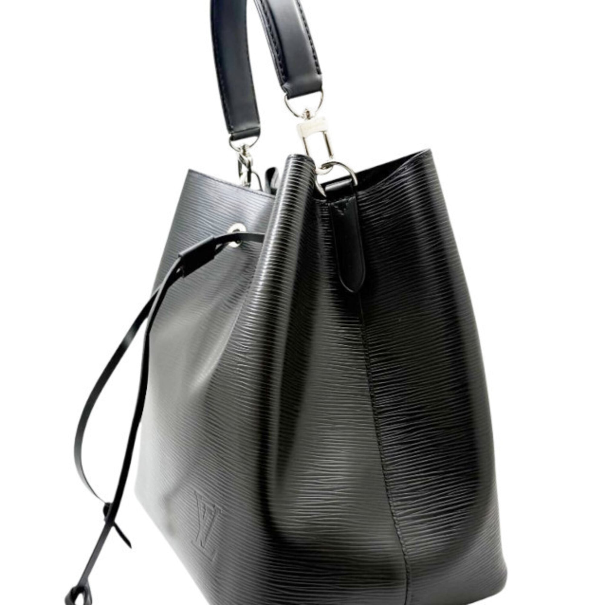 Louis Vuitton Noir Epi Leather Handbag Shoulder Bag (Pre-Owned)