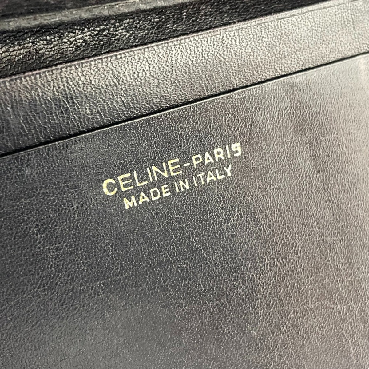 Celine Black Leather Long Wallet (Bi-Fold) (Pre-Owned)