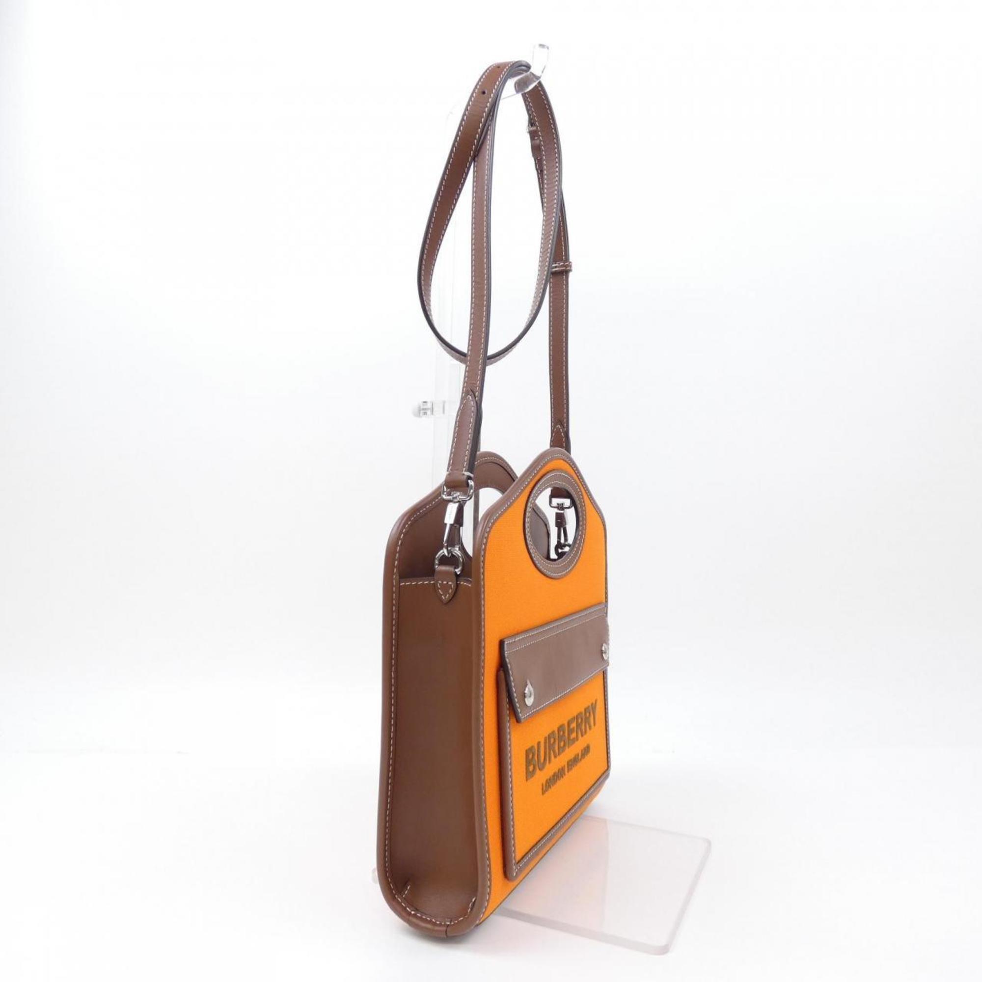 Burberry Orange Handbag (Pre-Owned)
