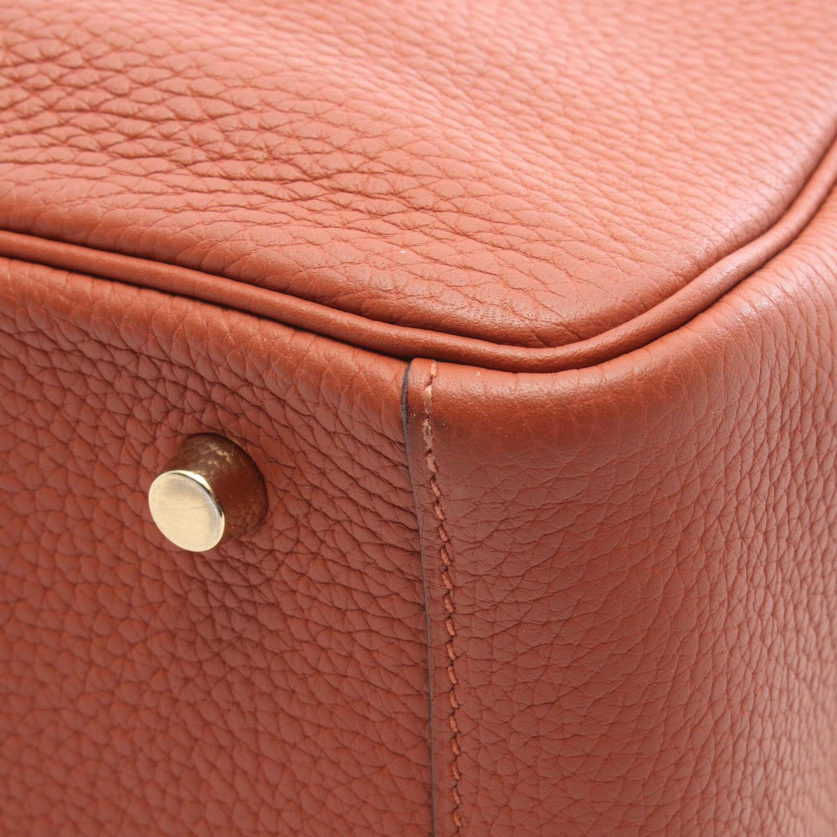 Hermes Brown Taurillon Clemence Leather Handbag Shoulder Bag (Pre-Owned)