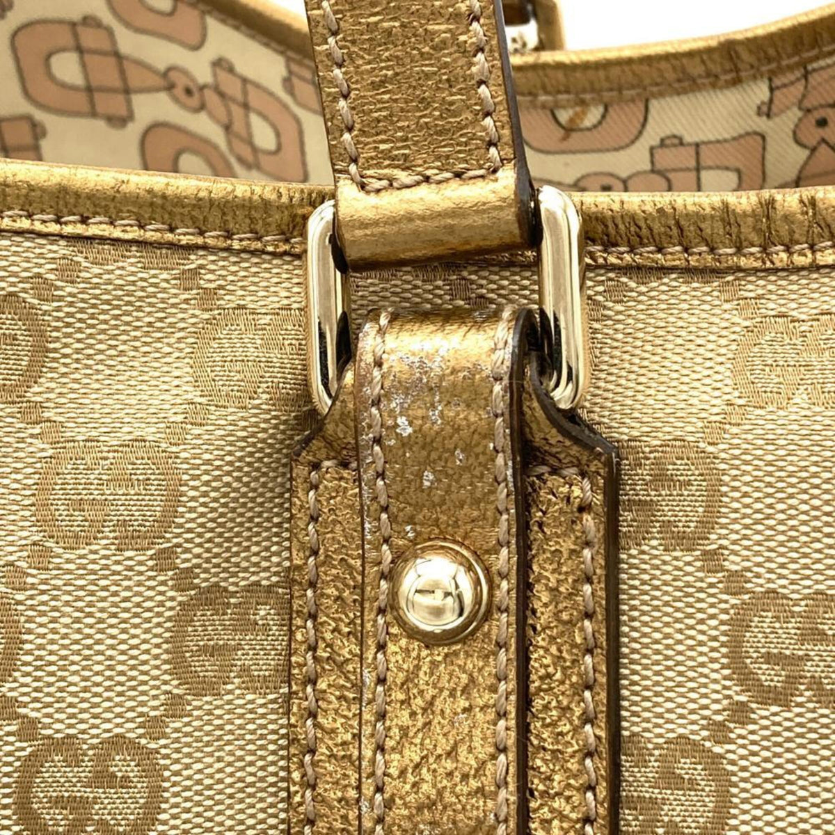 Gucci Beige Gg Canvas Tote Bag (Pre-Owned)