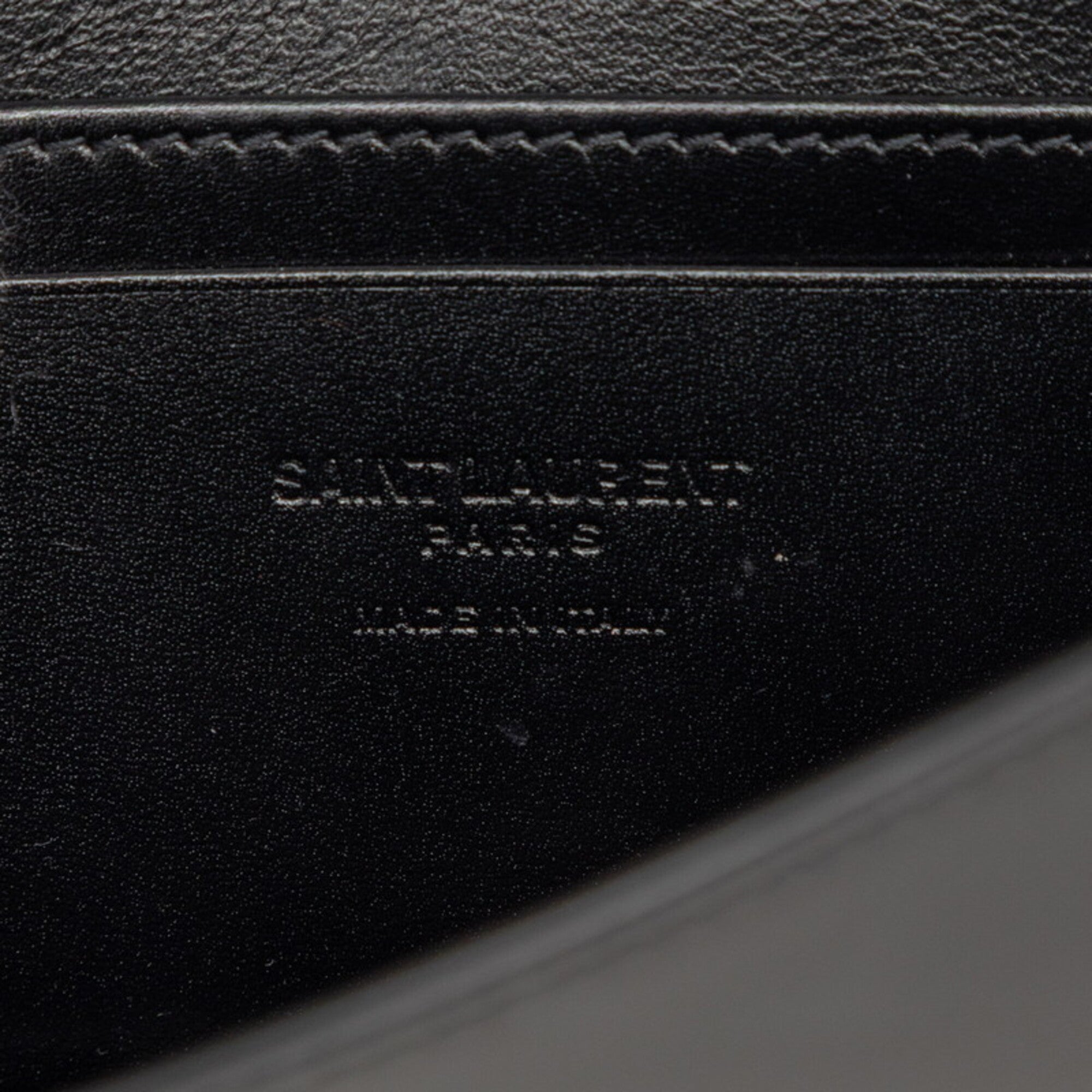 Saint Laurent Black Leather Shoulder Bag (Pre-Owned)