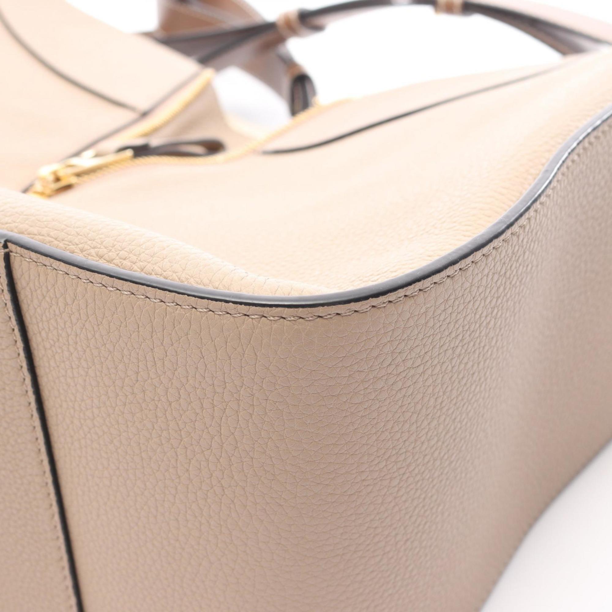 Loewe Beige Brown Leather Handbag (Pre-Owned)
