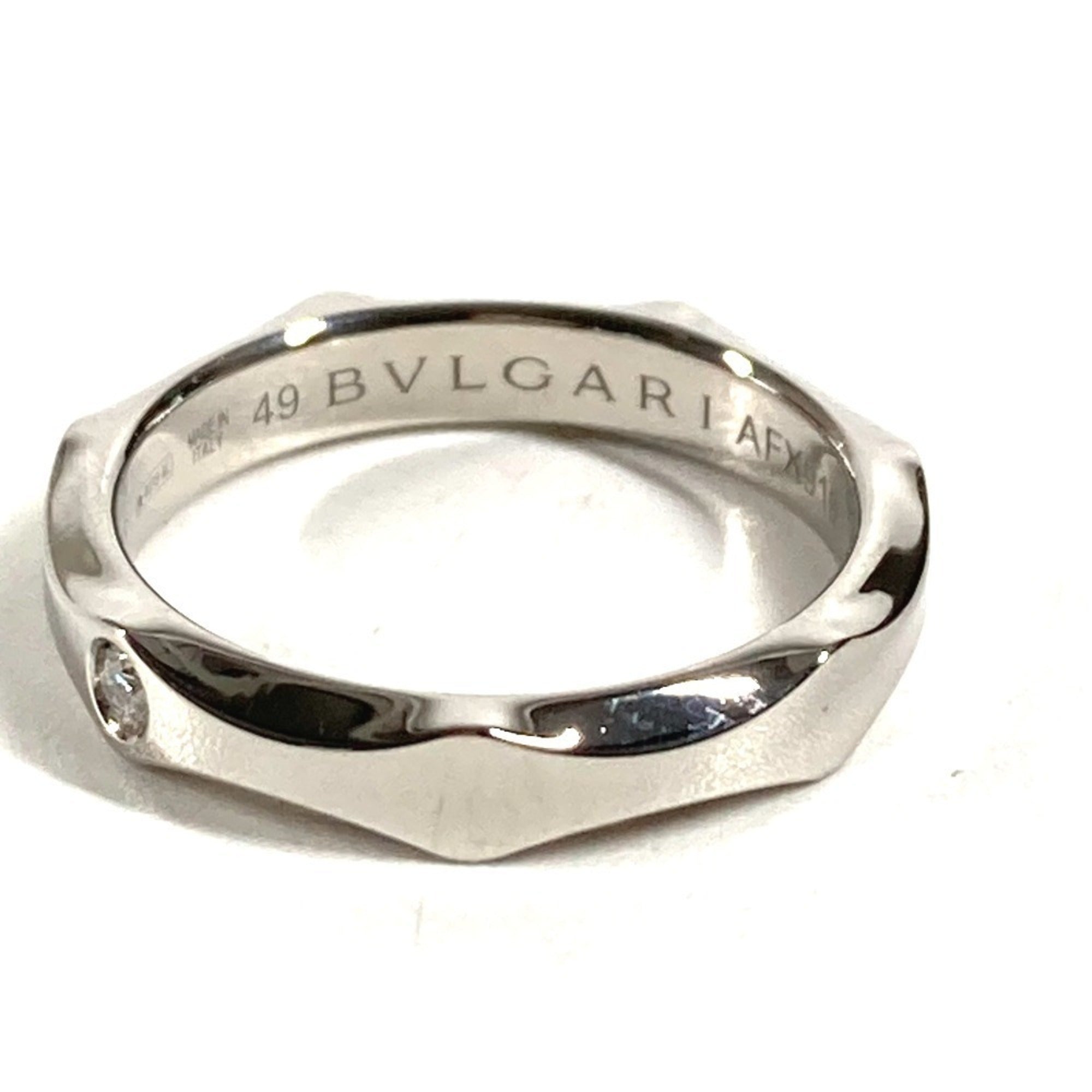 Bvlgari Silver Platinum 950 Band Ring (Pre-Owned)