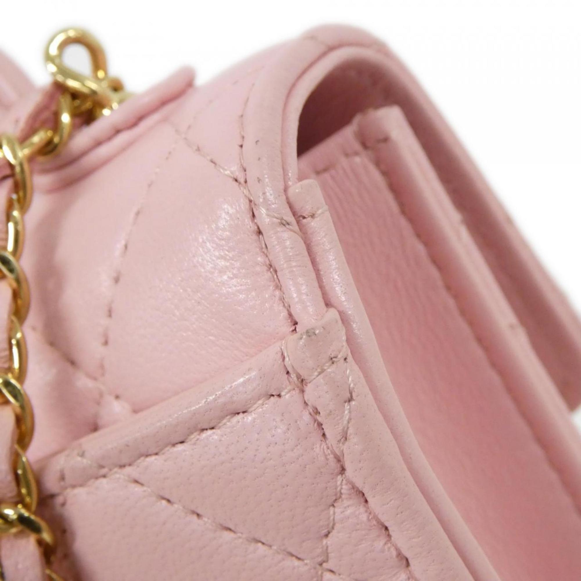 Chanel Pink Leather Shoulder Bag (Pre-Owned)