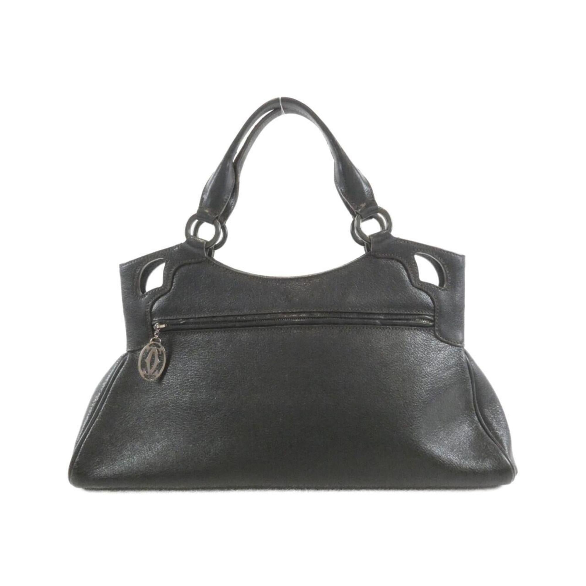 Cartier Black Leather Handbag (Pre-Owned)