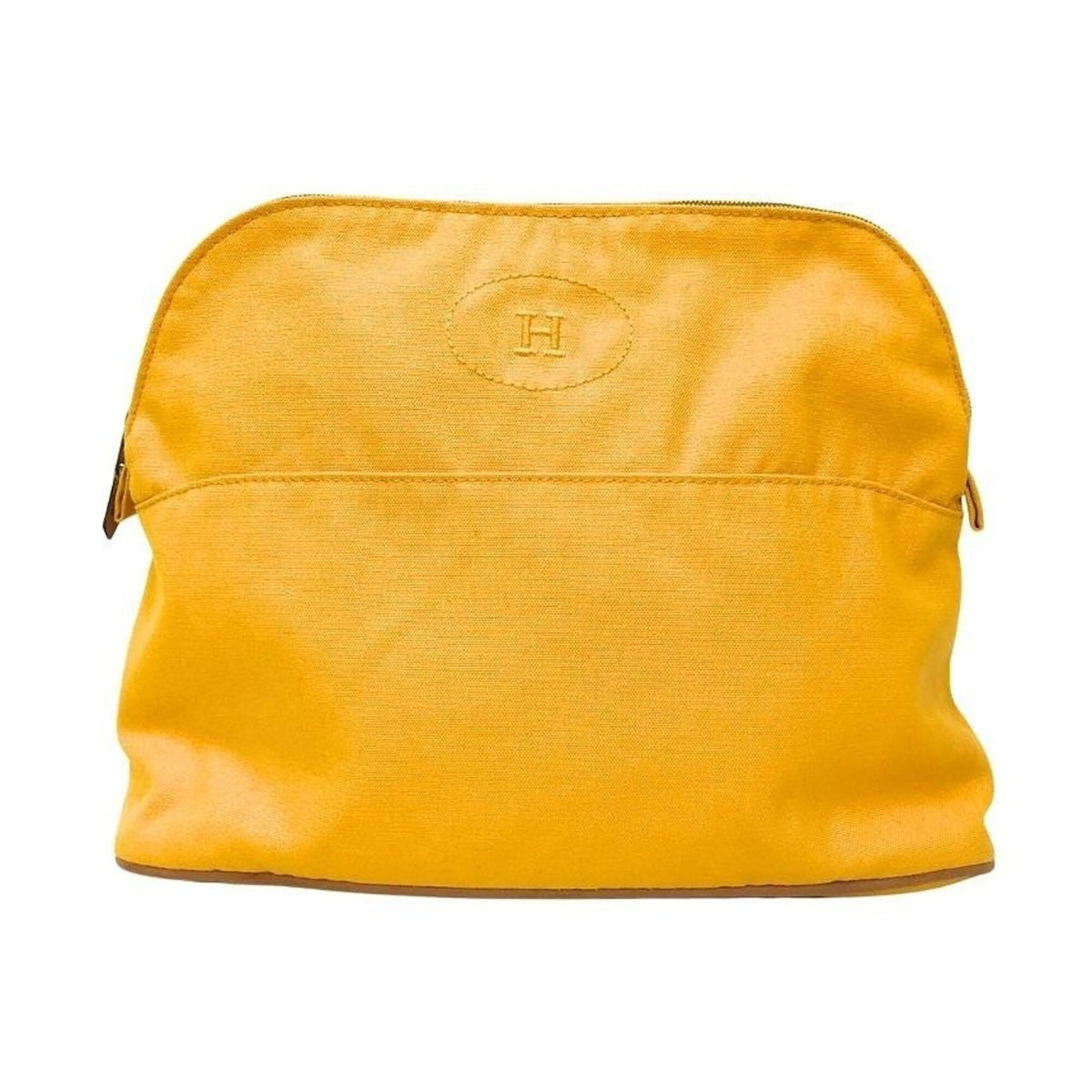 Hermes Yellow Cotton Canvas Pouch (Pre-Owned)