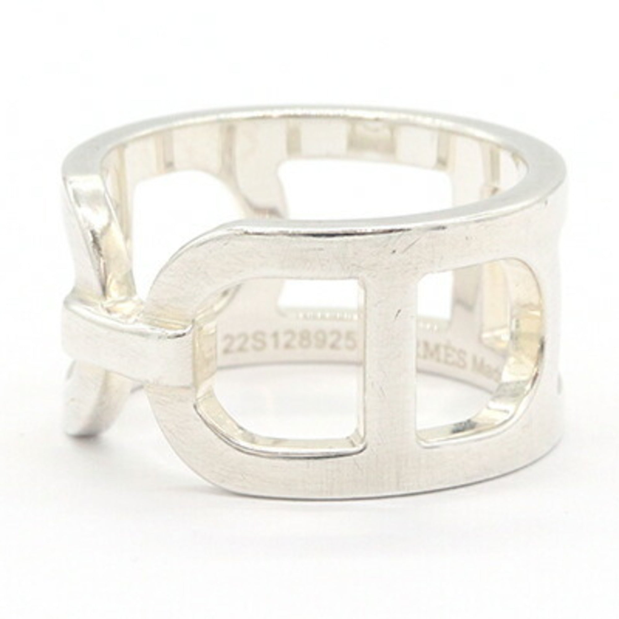 Hermes Chaine D'ancre Sterling Silver 925 Band Ring (Pre-Owned)