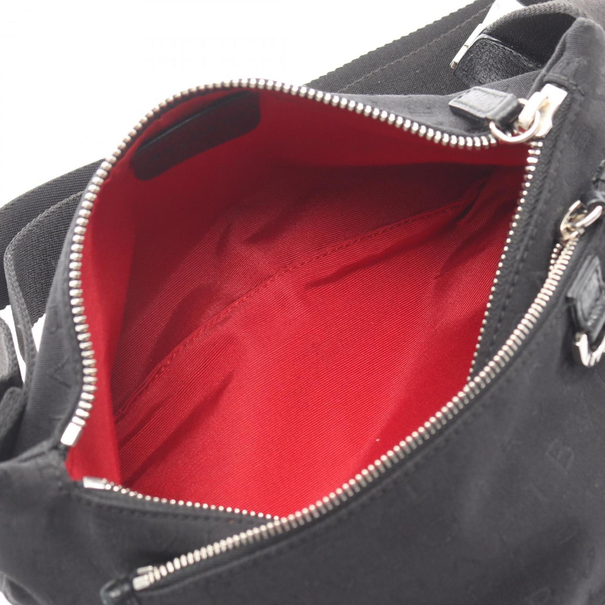 Bvlgari Black Canvas Fanny Pack Handbag (Pre-Owned)