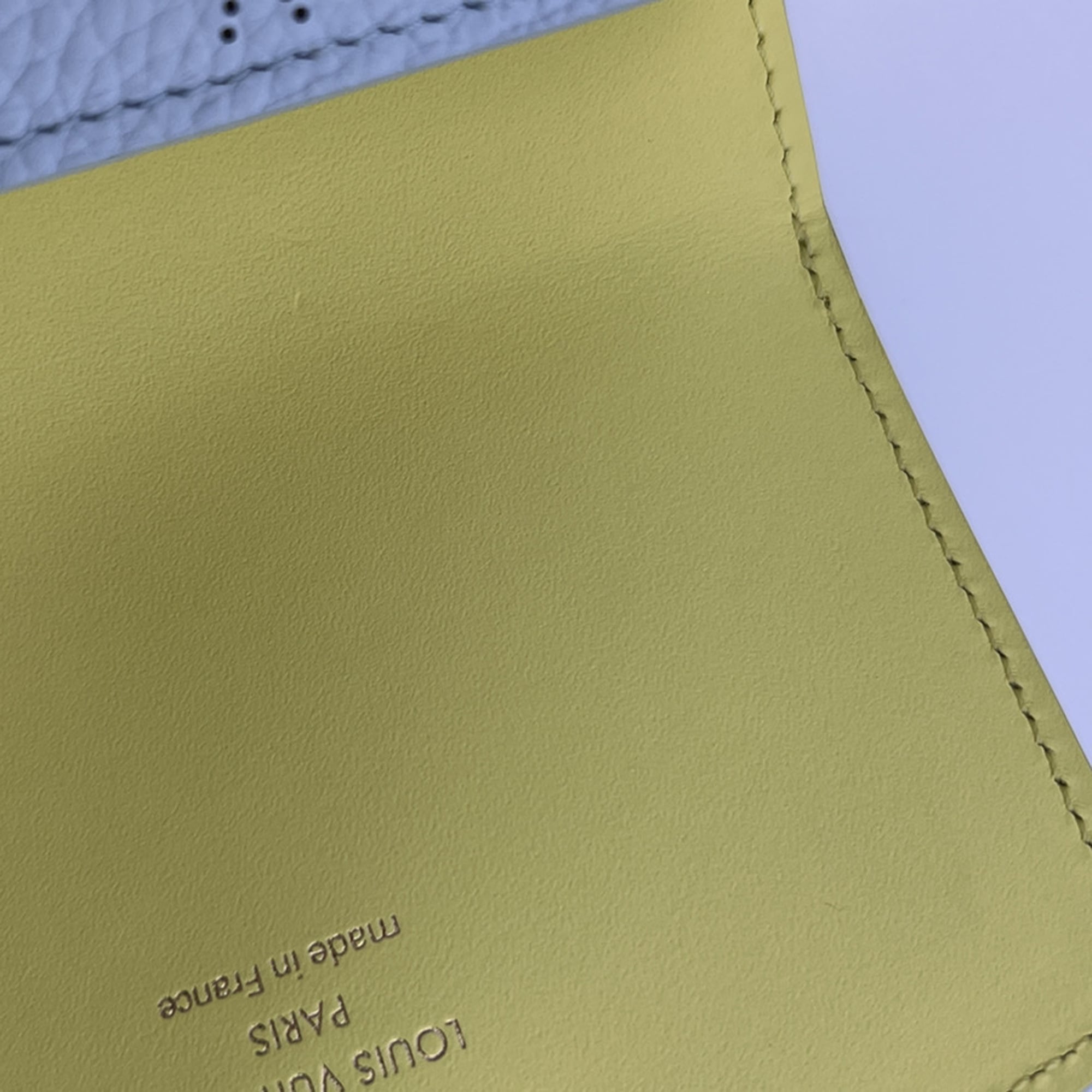Louis Vuitton Mahina Blue Yellow Leather Wallet (Bi-Fold) (Pre-Owned)