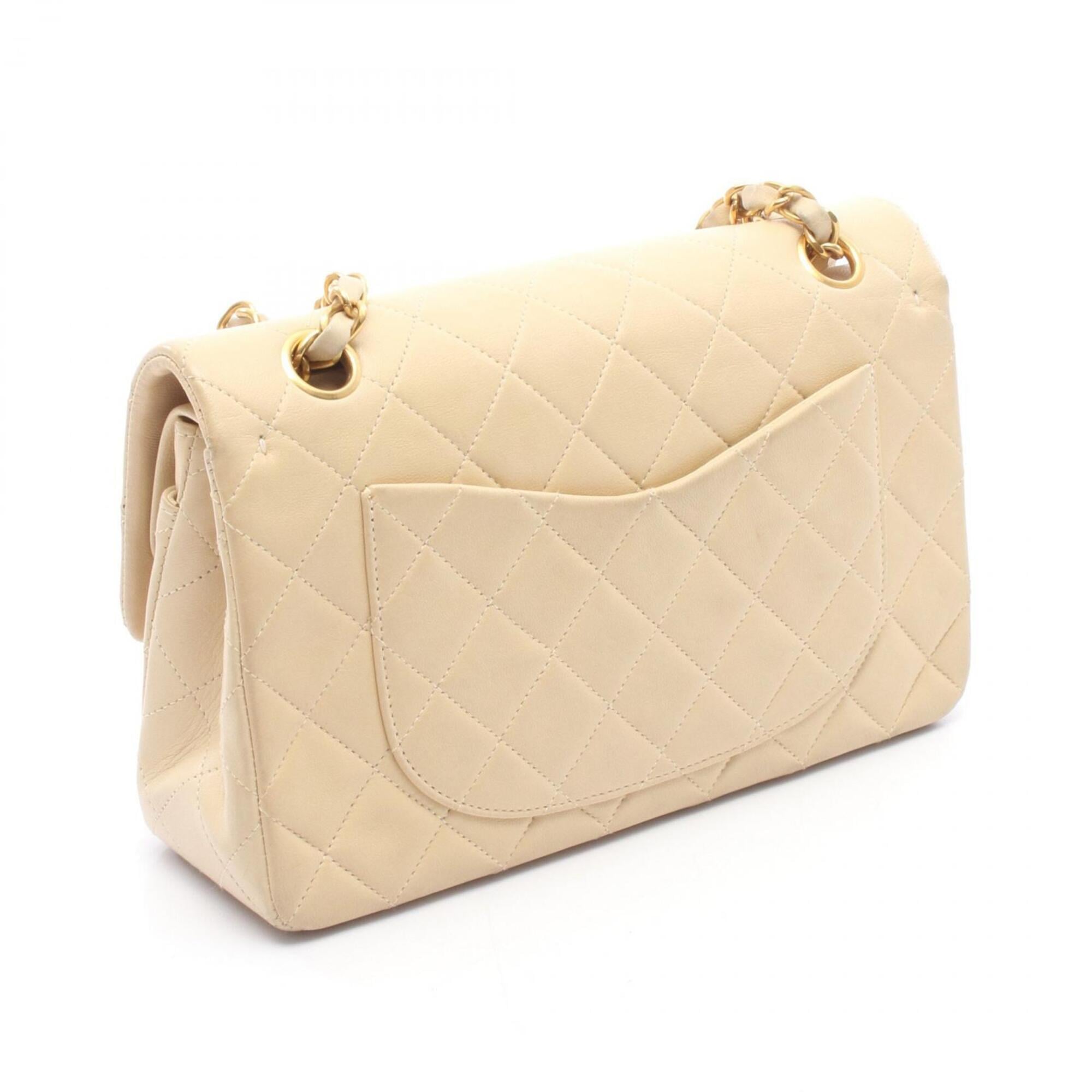 Chanel Beige Leather Handbag Shoulder Bag (Pre-Owned)