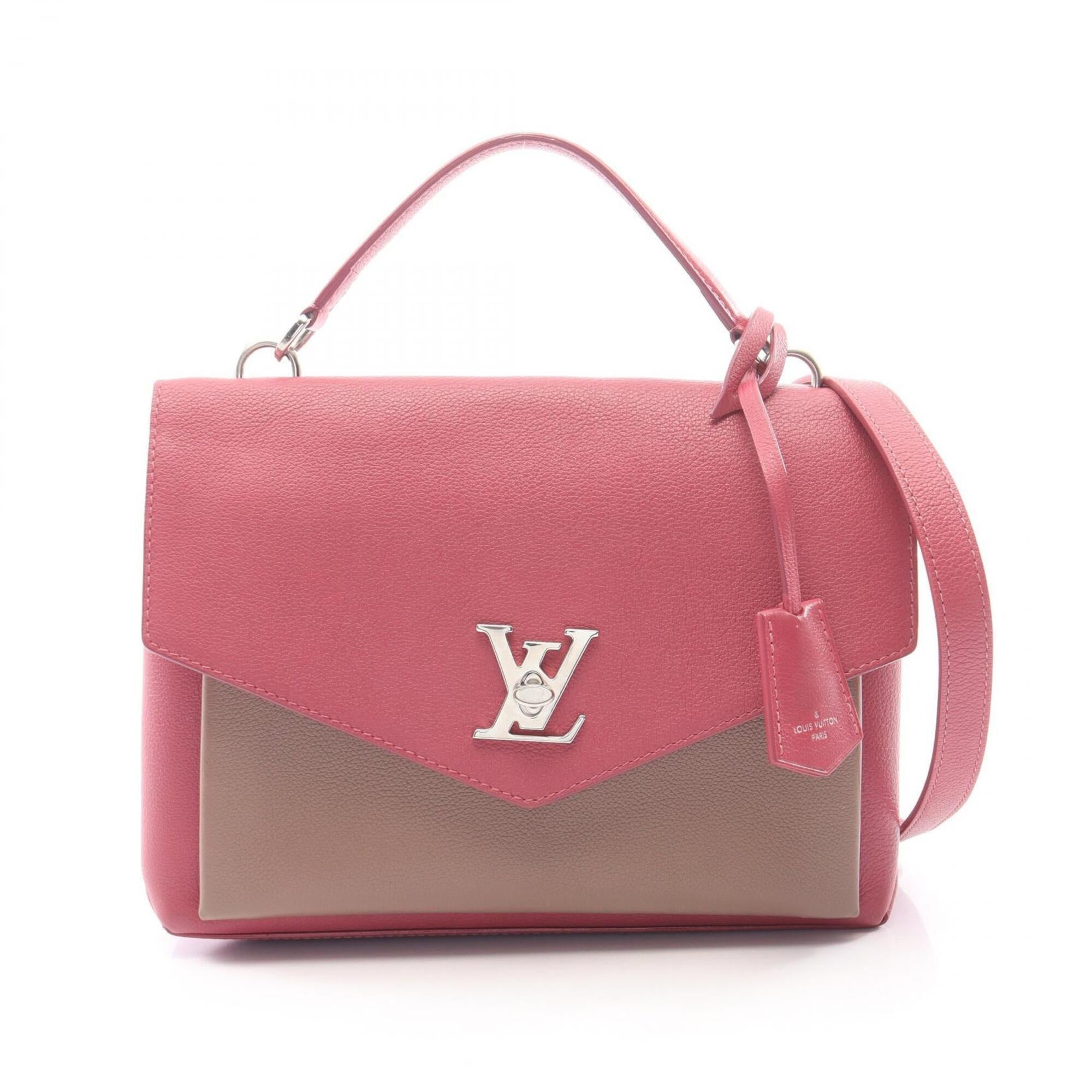 Louis Vuitton Gray Pink Leather Handbag (Pre-Owned)