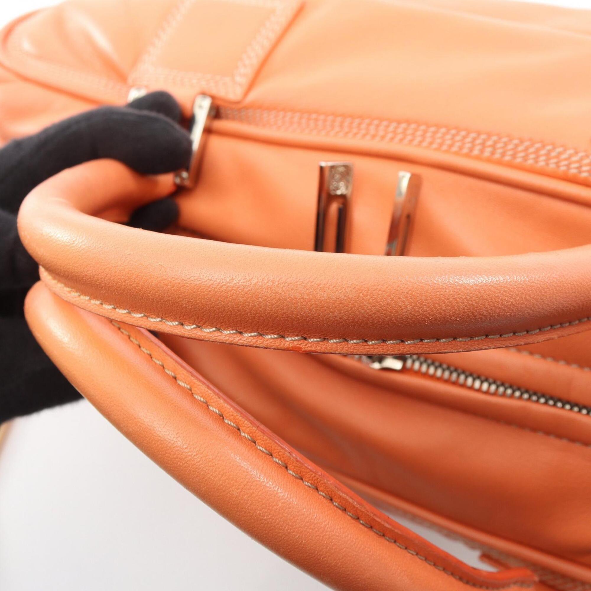 Loewe Orange Leather Handbag (Pre-Owned)