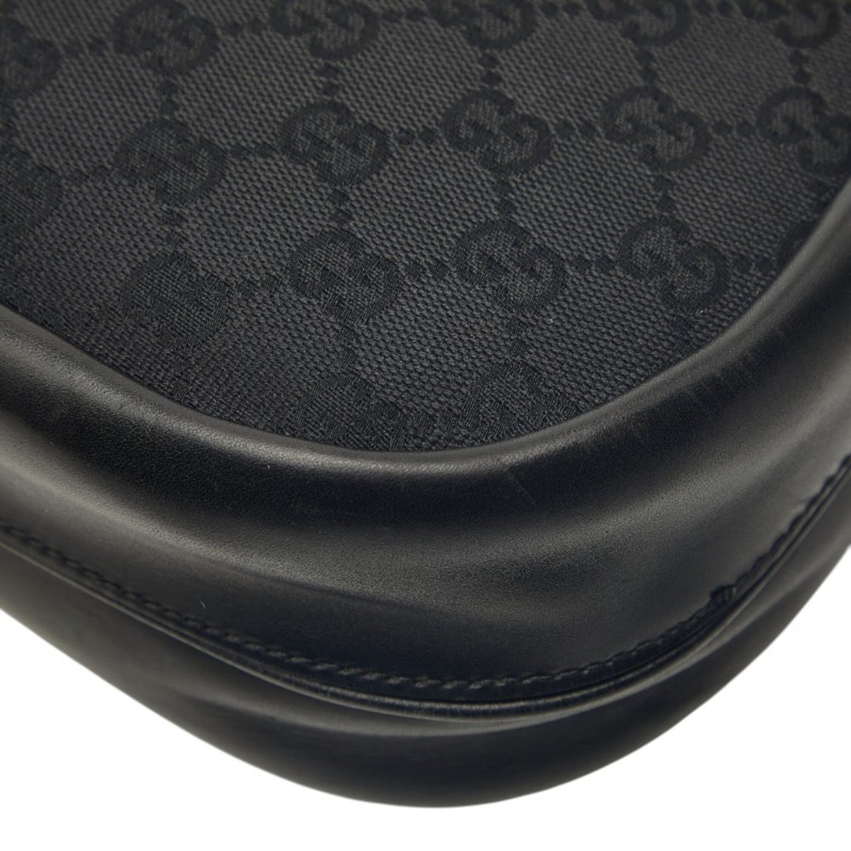 Gucci Black Canvas Leather Handbag (Pre-Owned)