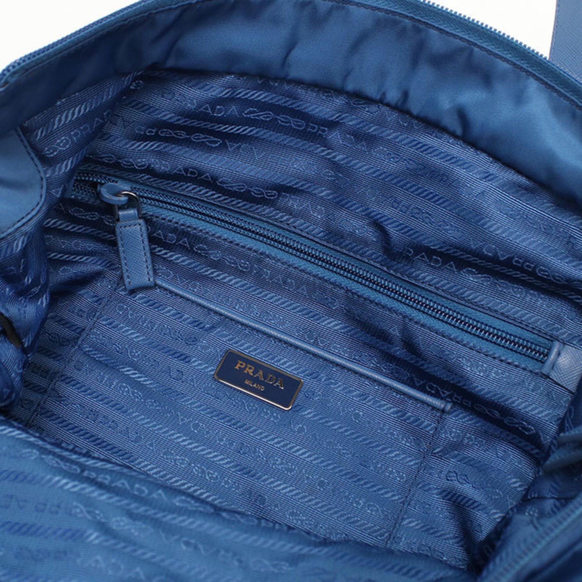Prada Blue Nylon Tote Bag (Pre-Owned)