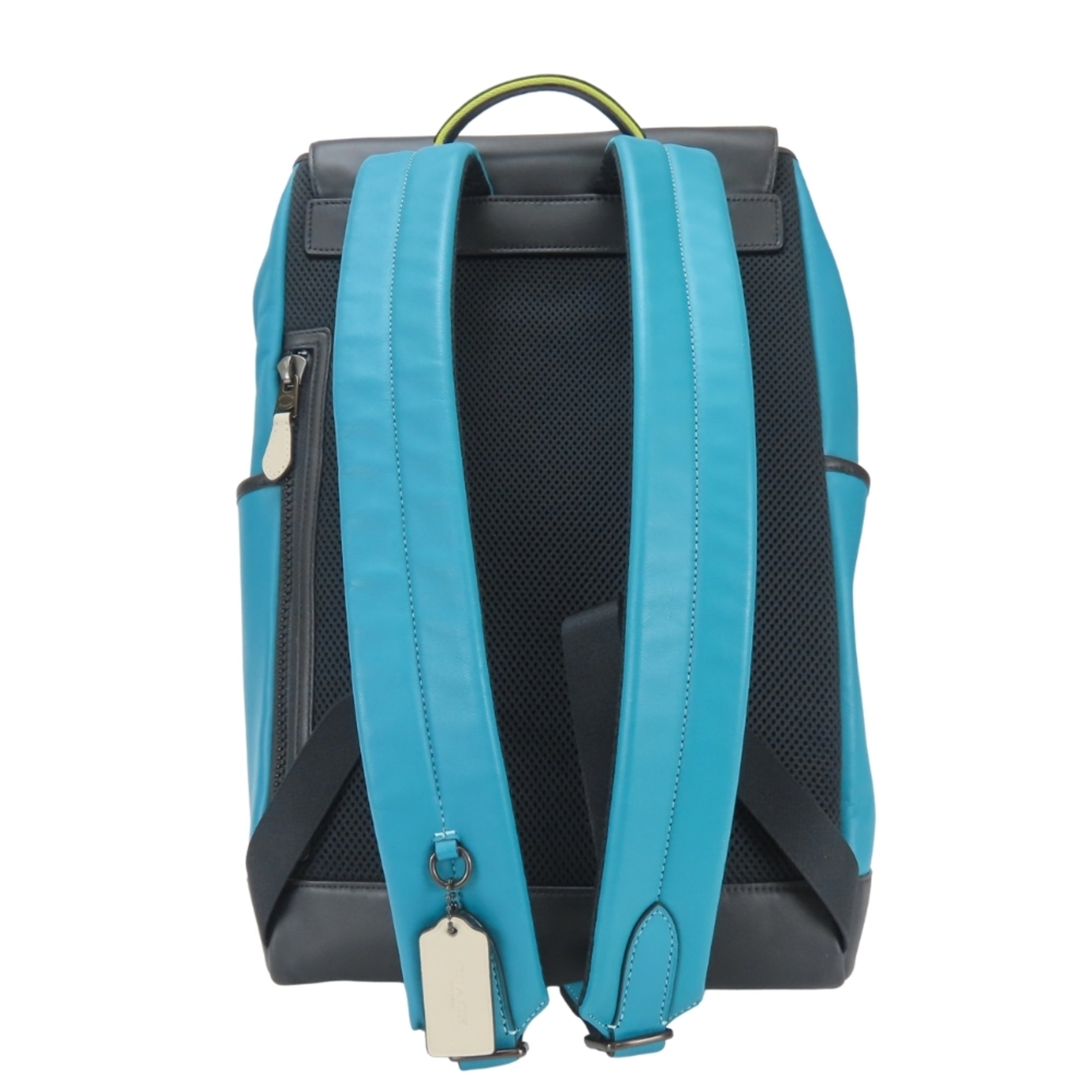 Coach Black Blue Leather Backpack (Pre-Owned)