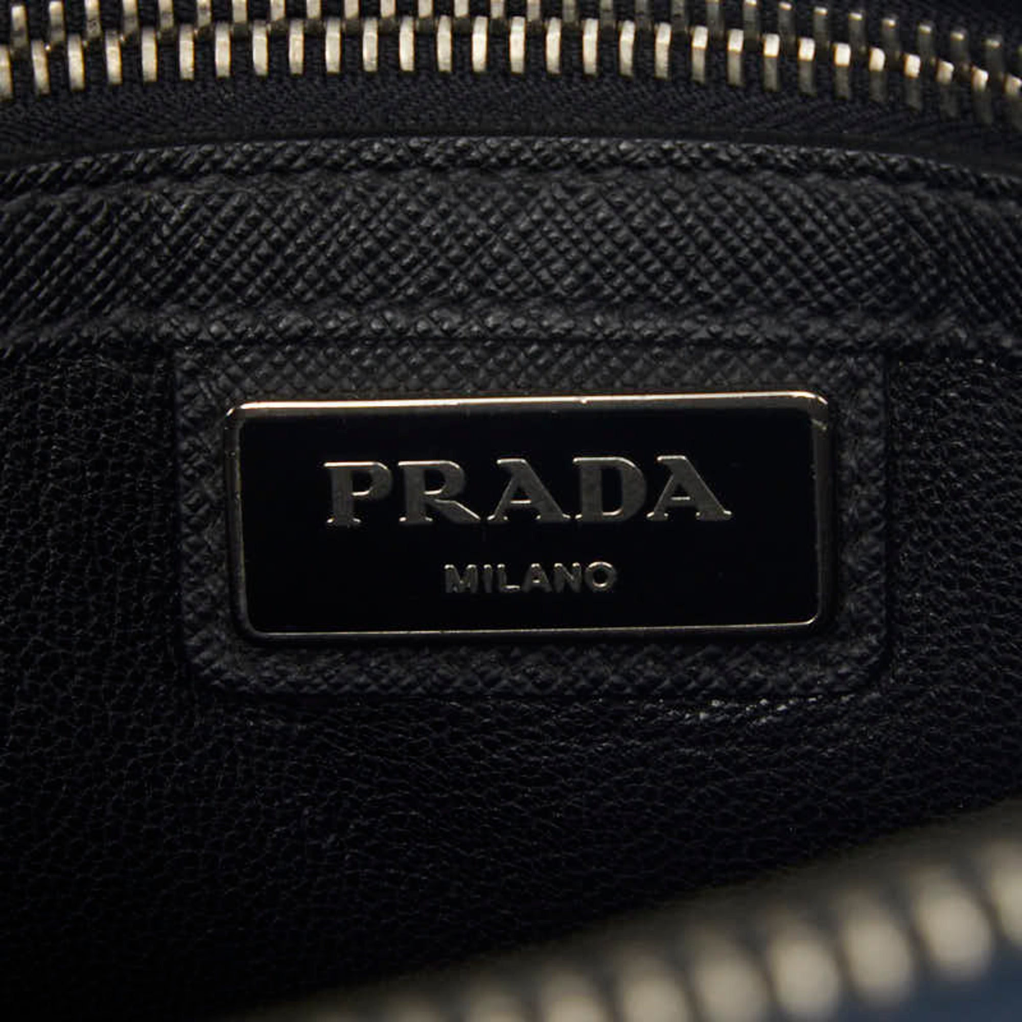 Prada Navy Leather Shoulder Bag (Pre-Owned)