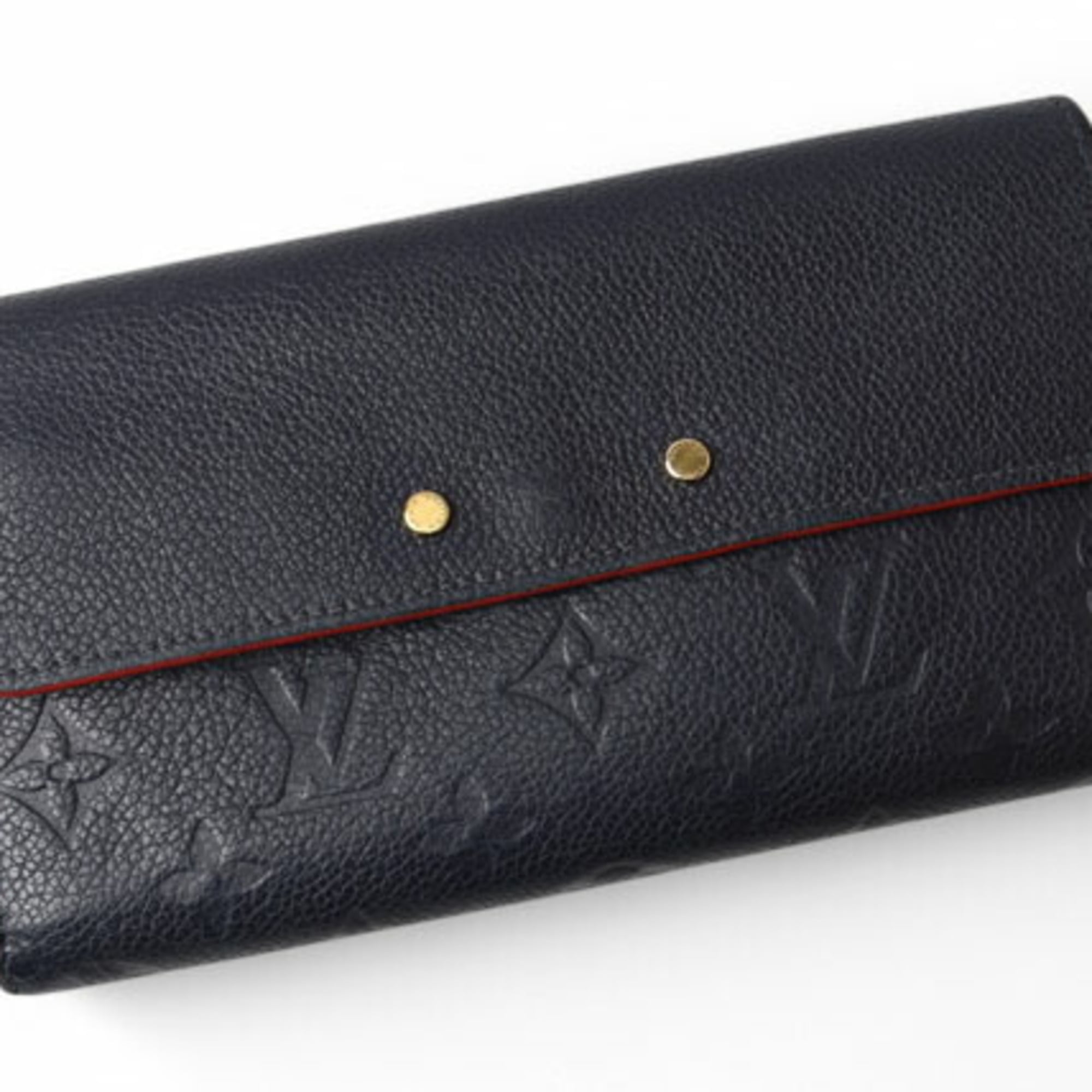 Louis Vuitton Marine Rouge Monogram Monogram Empreinte Long Wallet (Tri-Fold) (Pre-Owned)
