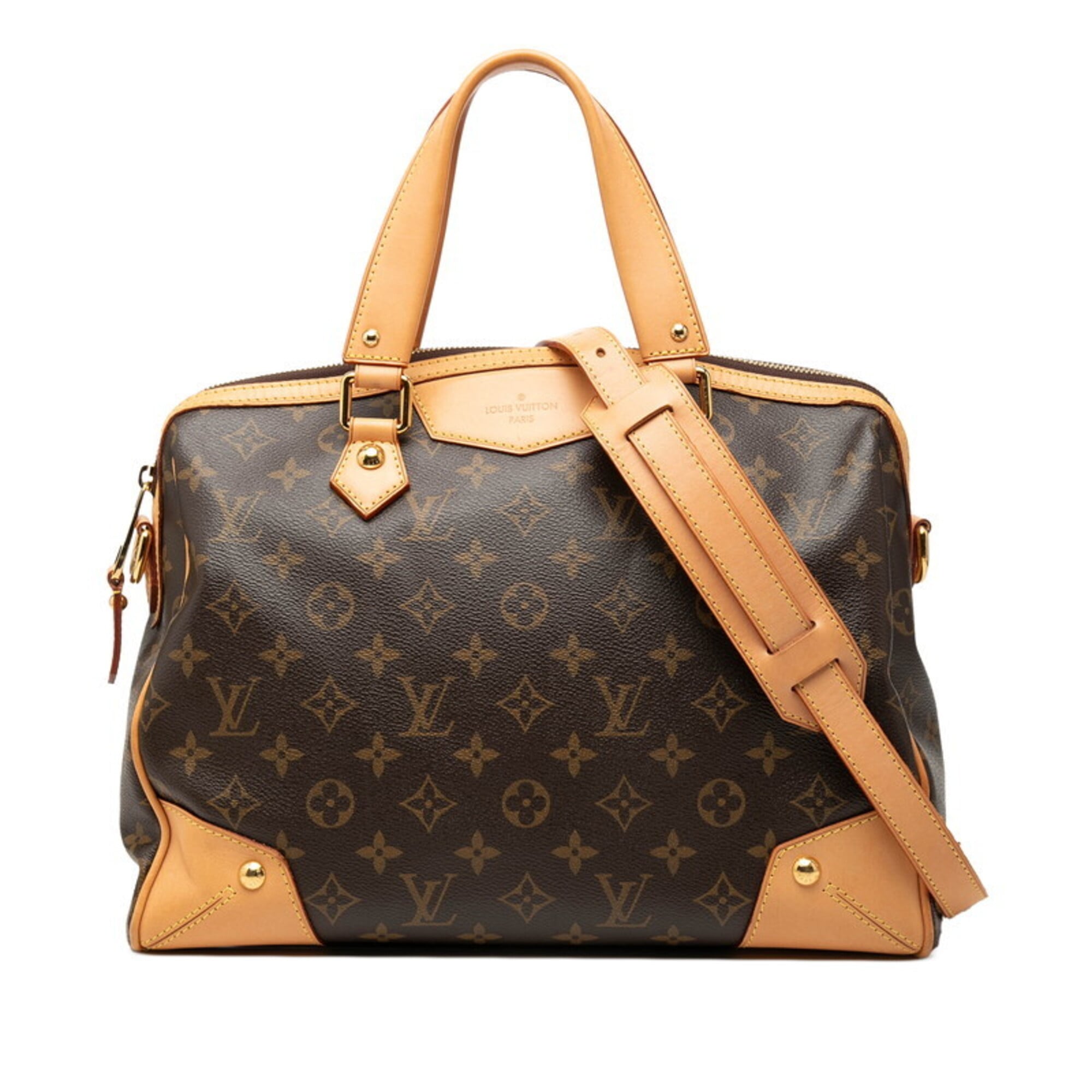 Louis Vuitton Brown Pvc Leather Handbag Shoulder Bag (Pre-Owned)