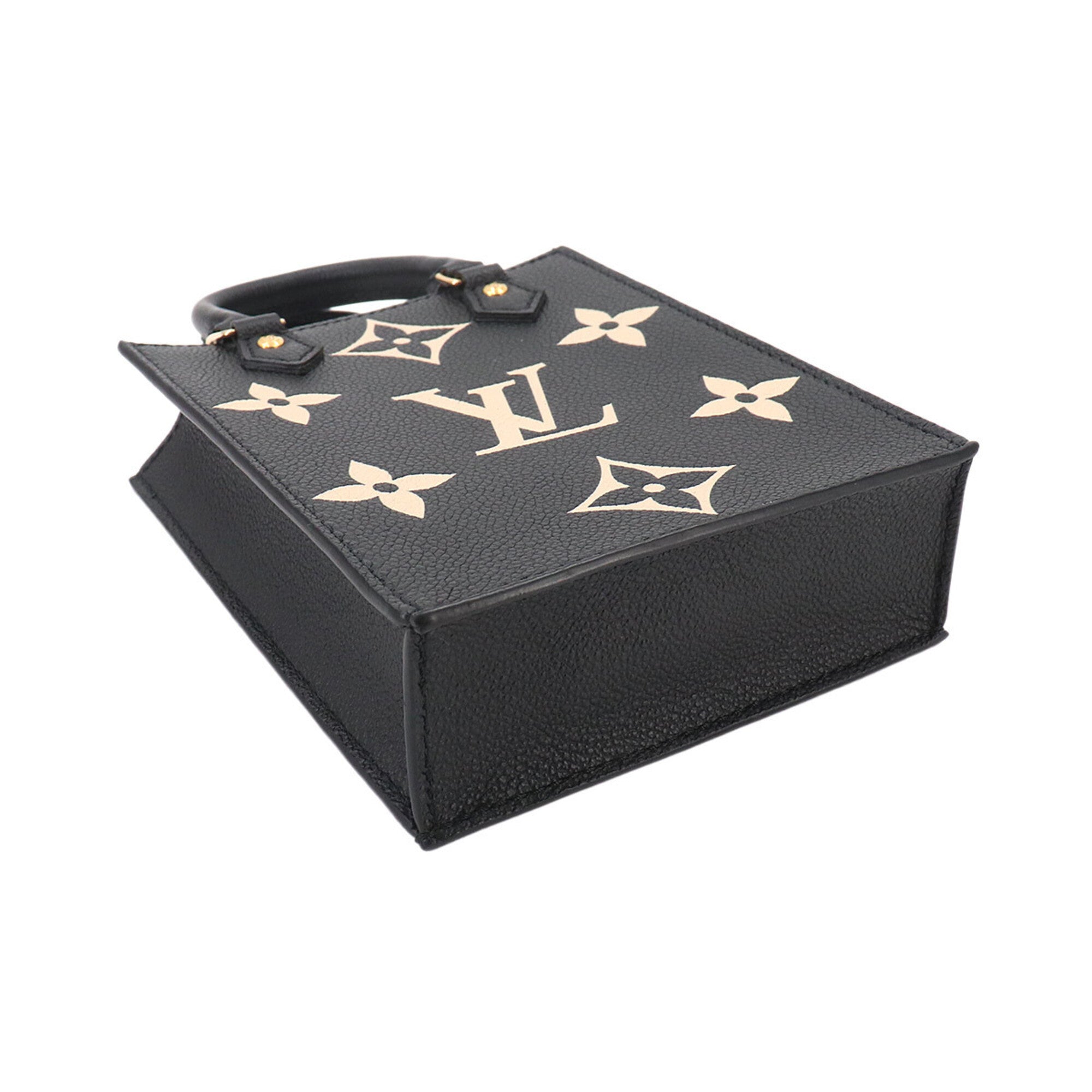 Louis Vuitton Monogram Empreinte Beige Black Monogram Empreinte Handbag (Pre-Owned)