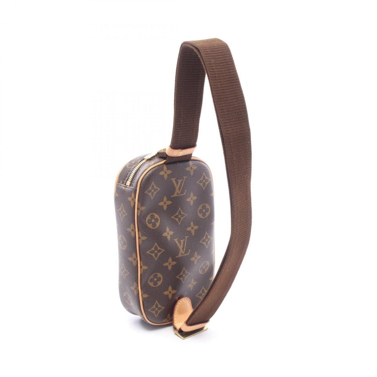 Louis Vuitton Brown Coated Canvas Leather Fanny Pack Handbag (Pre-Owned)