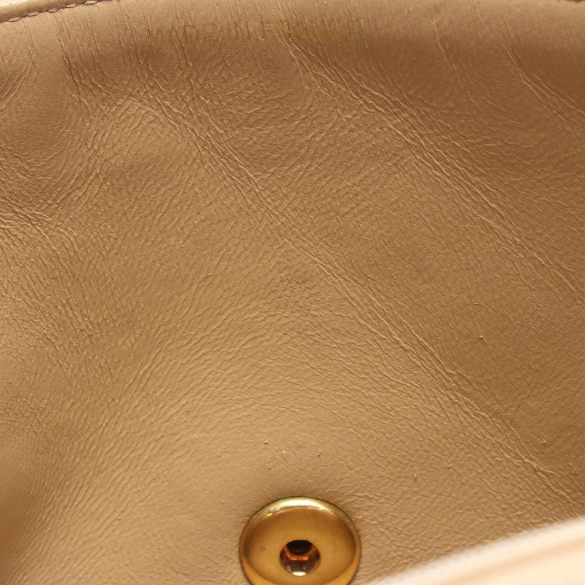Chanel Matelasse Beige Leather Handbag Shoulder Bag (Pre-Owned)