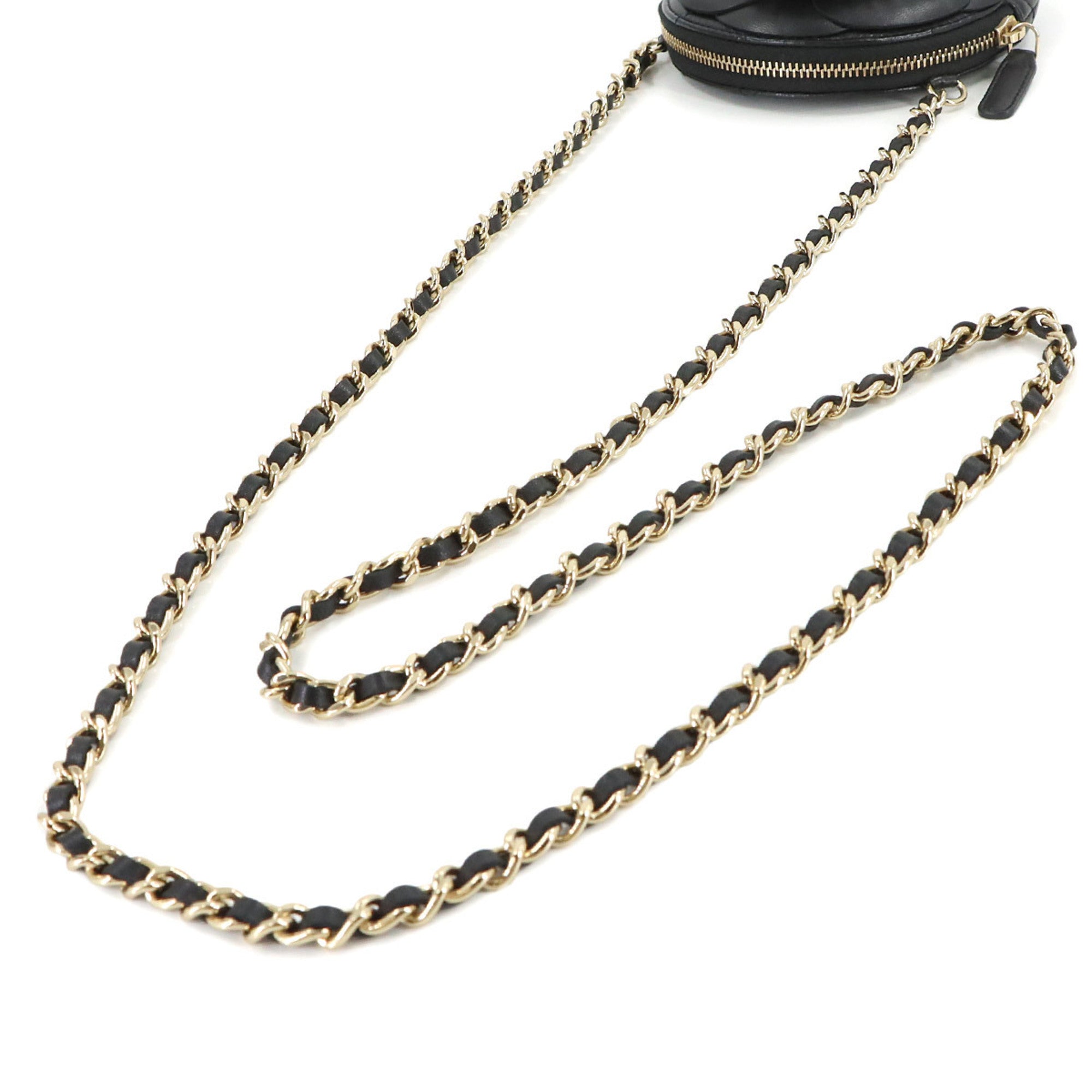 Chanel Black Leather Coin Purse/Coin Case (Pre-Owned)