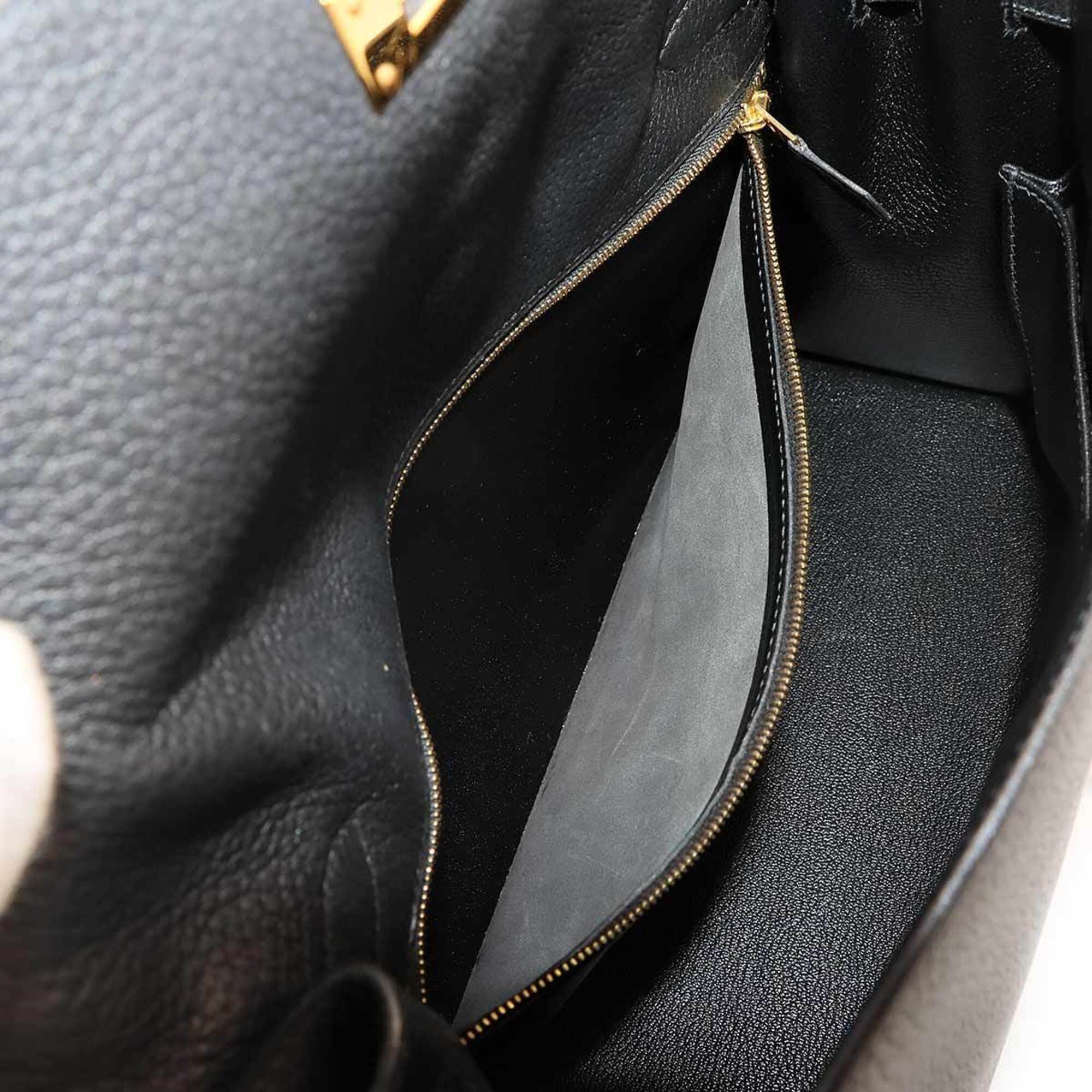 Hermes Black Togo Leather Handbag (Pre-Owned)
