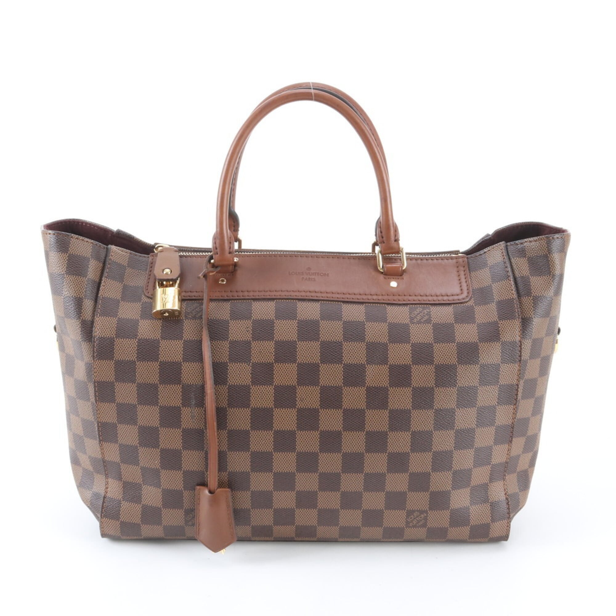 Louis Vuitton Ebene Leather Coated Canvas Handbag Shoulder Bag Tote Bag (Pre-Owned)
