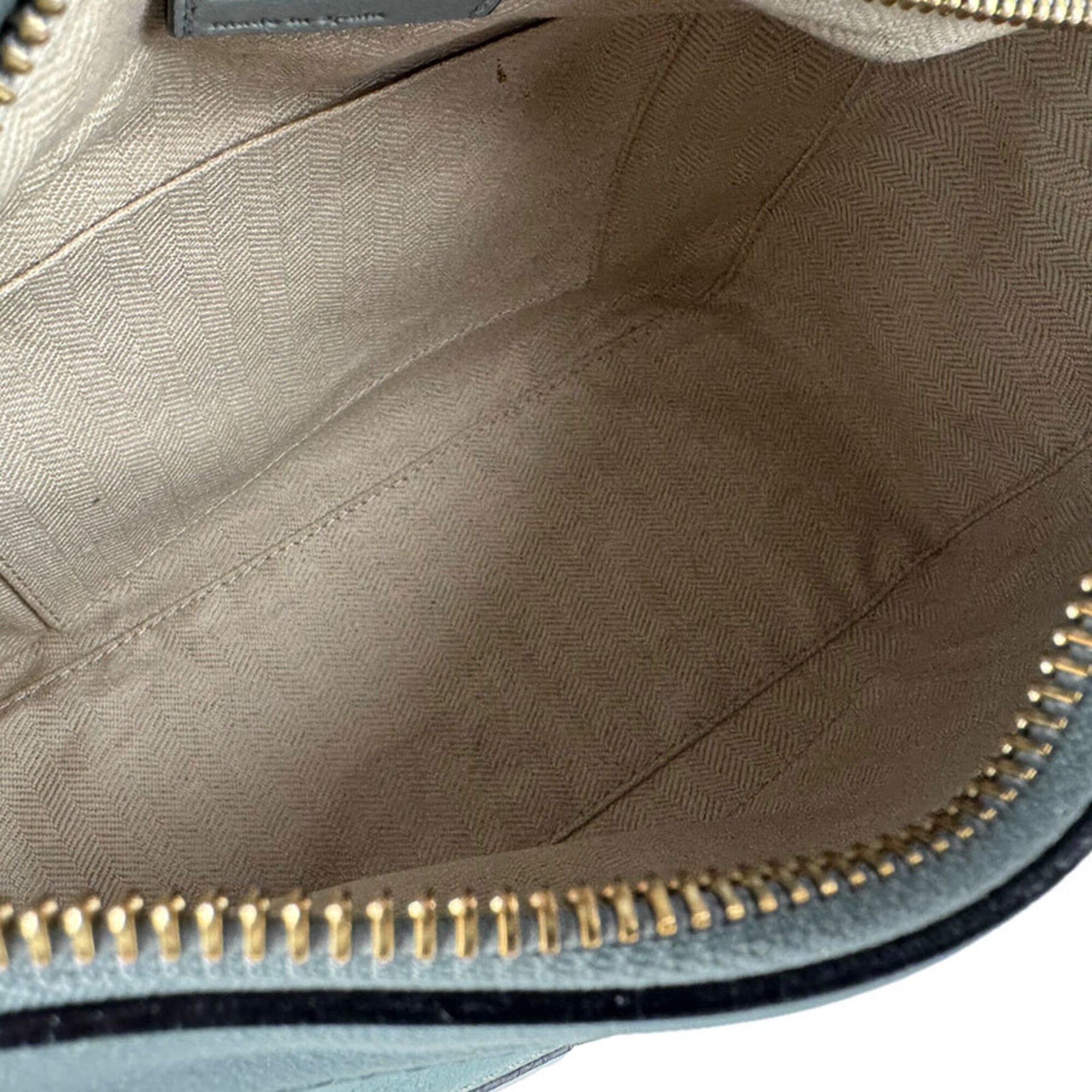 Loewe Blue Leather Handbag Shoulder Bag (Pre-Owned)
