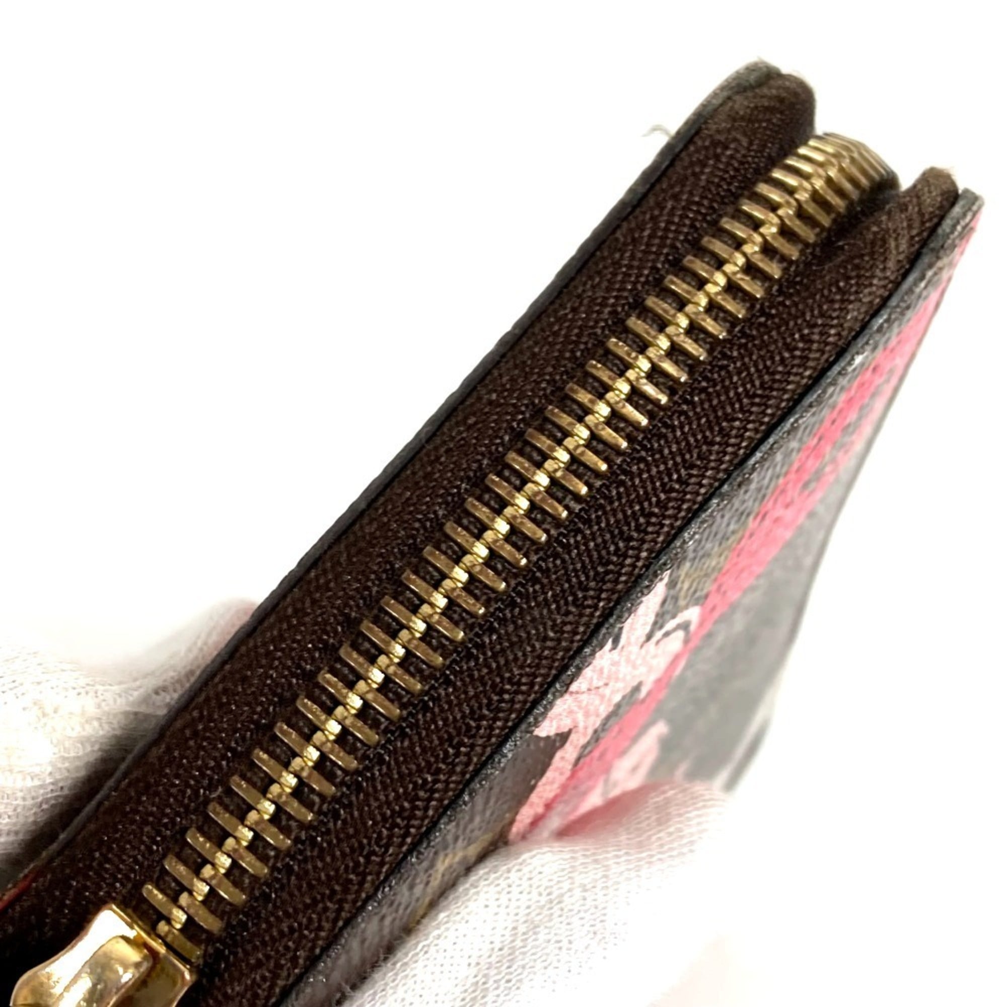 Louis Vuitton Monogram Bay Brown Pink Monogram Long Wallet (Bi-Fold) (Pre-Owned)