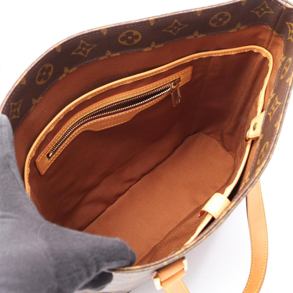 Louis Vuitton Brown Monogram Coated Canvas Handbag Tote Bag (Pre-Owned)