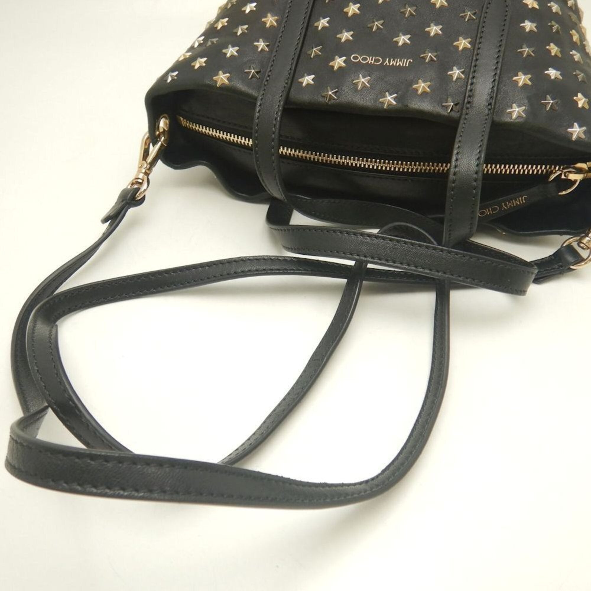 Jimmy Choo Black Leather Handbag (Pre-Owned)