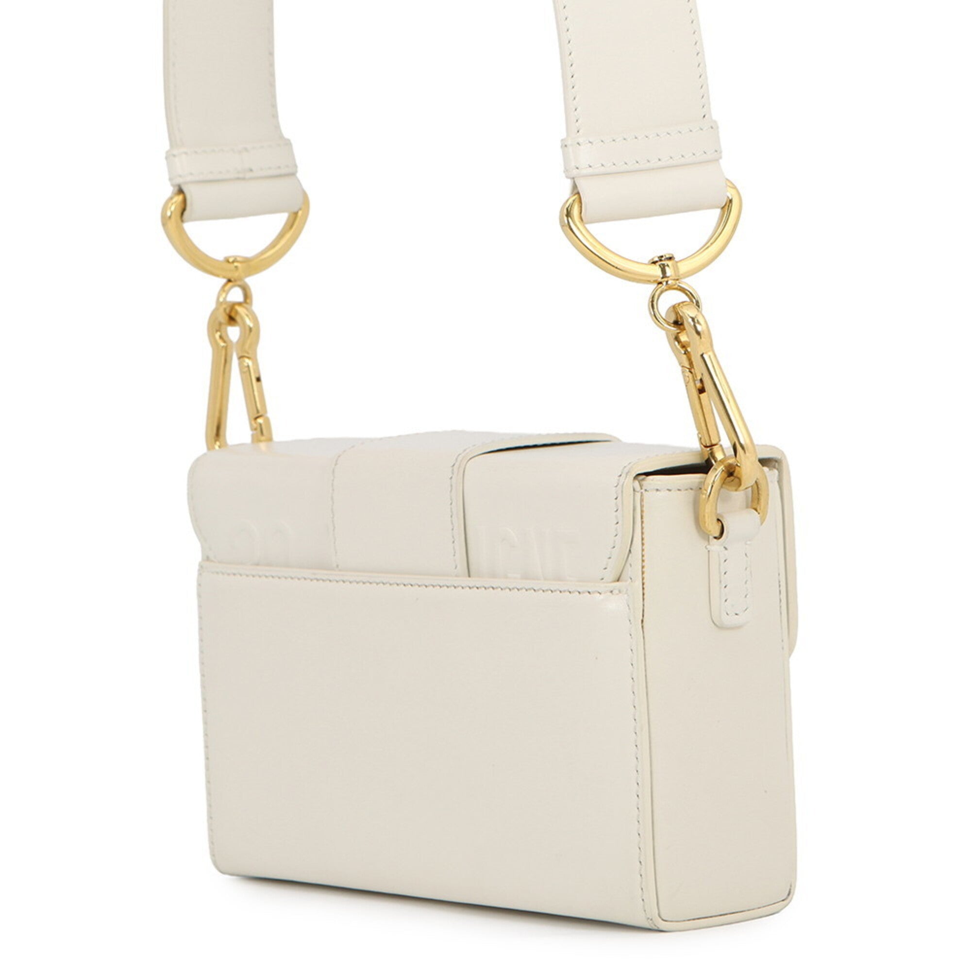 Christian Dior White Leather Handbag Shoulder Bag (Pre-Owned)