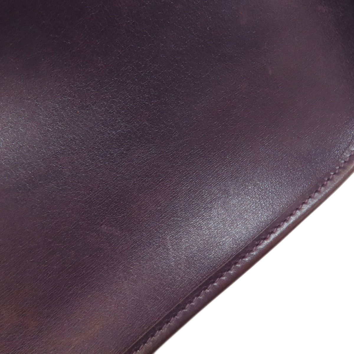Hermes Evelyne Purple Leather Shoulder Bag (Pre-Owned)