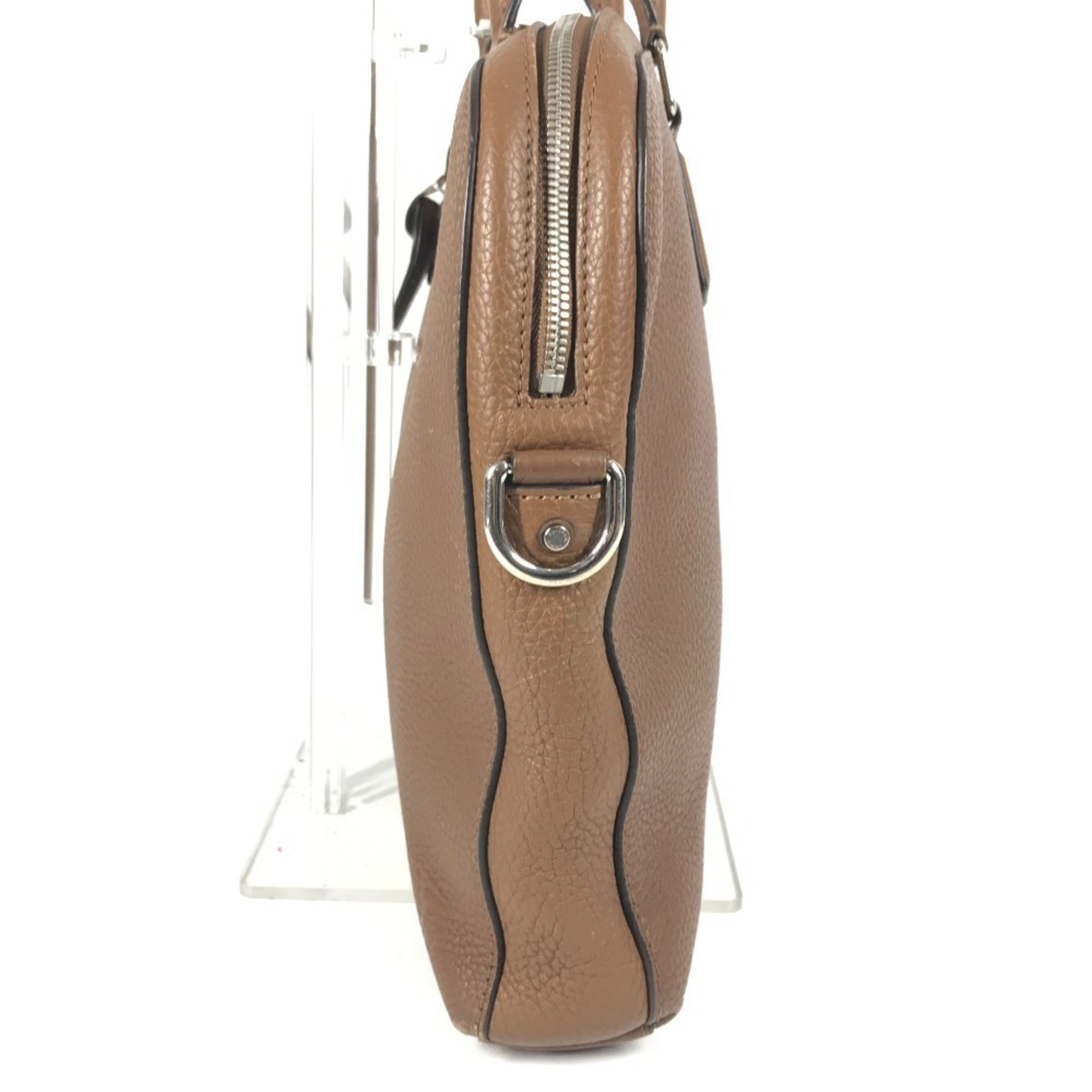 Louis Vuitton Brown Leather Briefcase Handbag Tote Bag (Pre-Owned)
