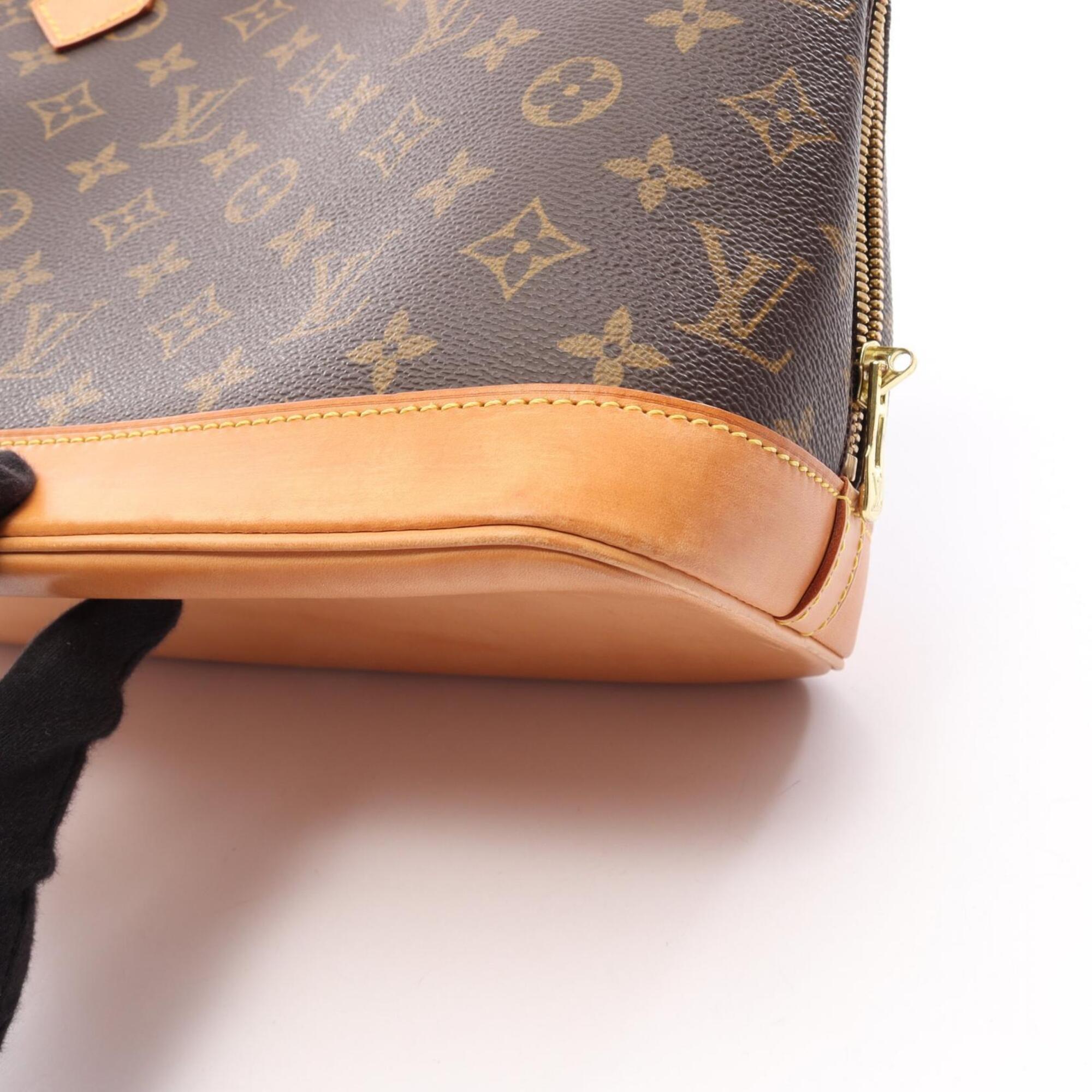 Louis Vuitton Monogram Brown Coated Canvas Leather Handbag (Pre-Owned)