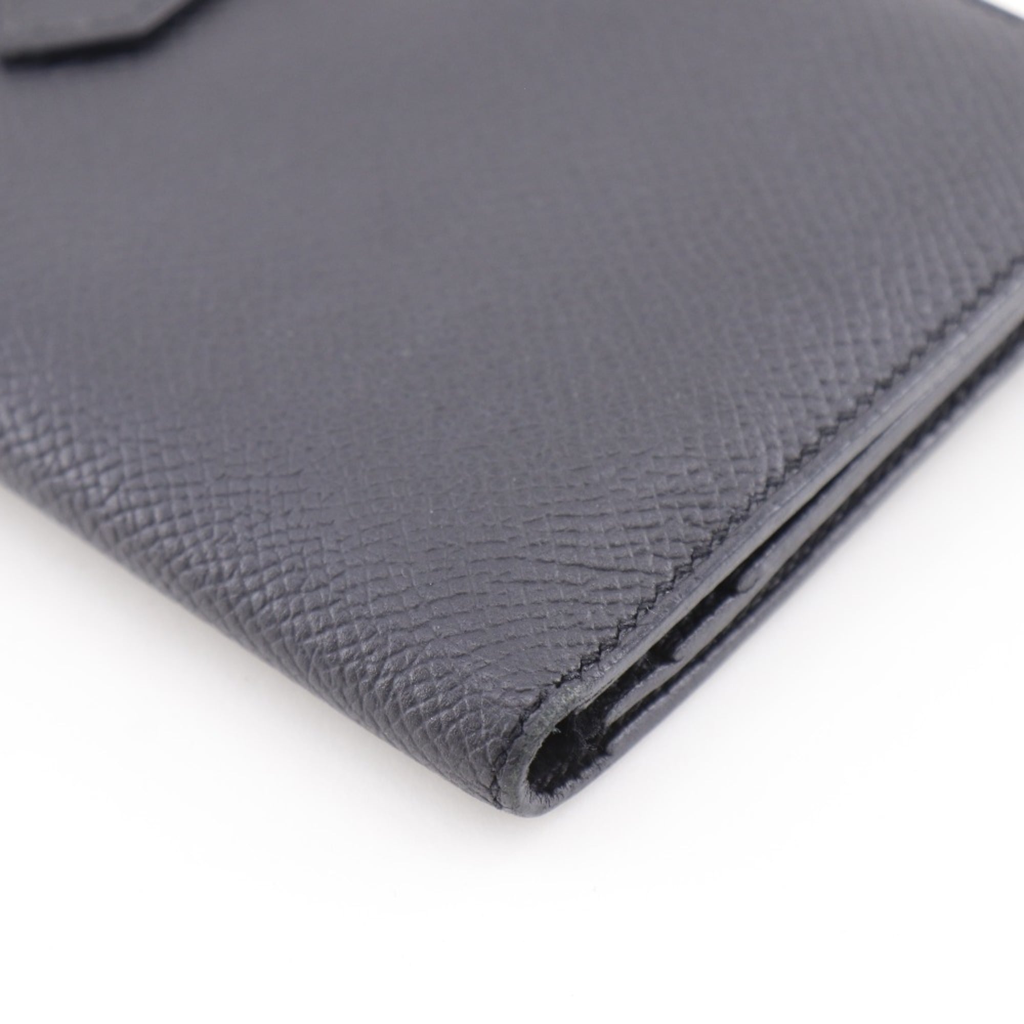 Hermes Black Epsom Leather Long Wallet (Bi-Fold) (Pre-Owned)