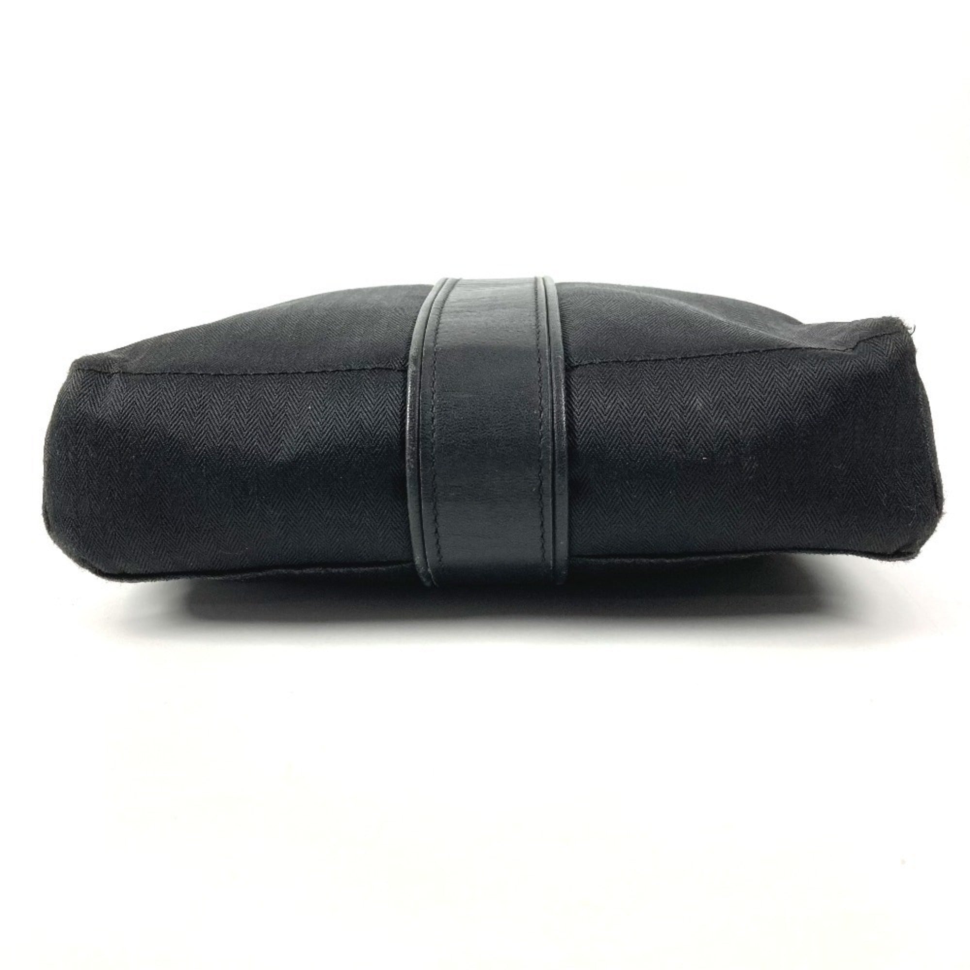 Hermes Black Canvas Pochette Shoulder Bag (Pre-Owned)