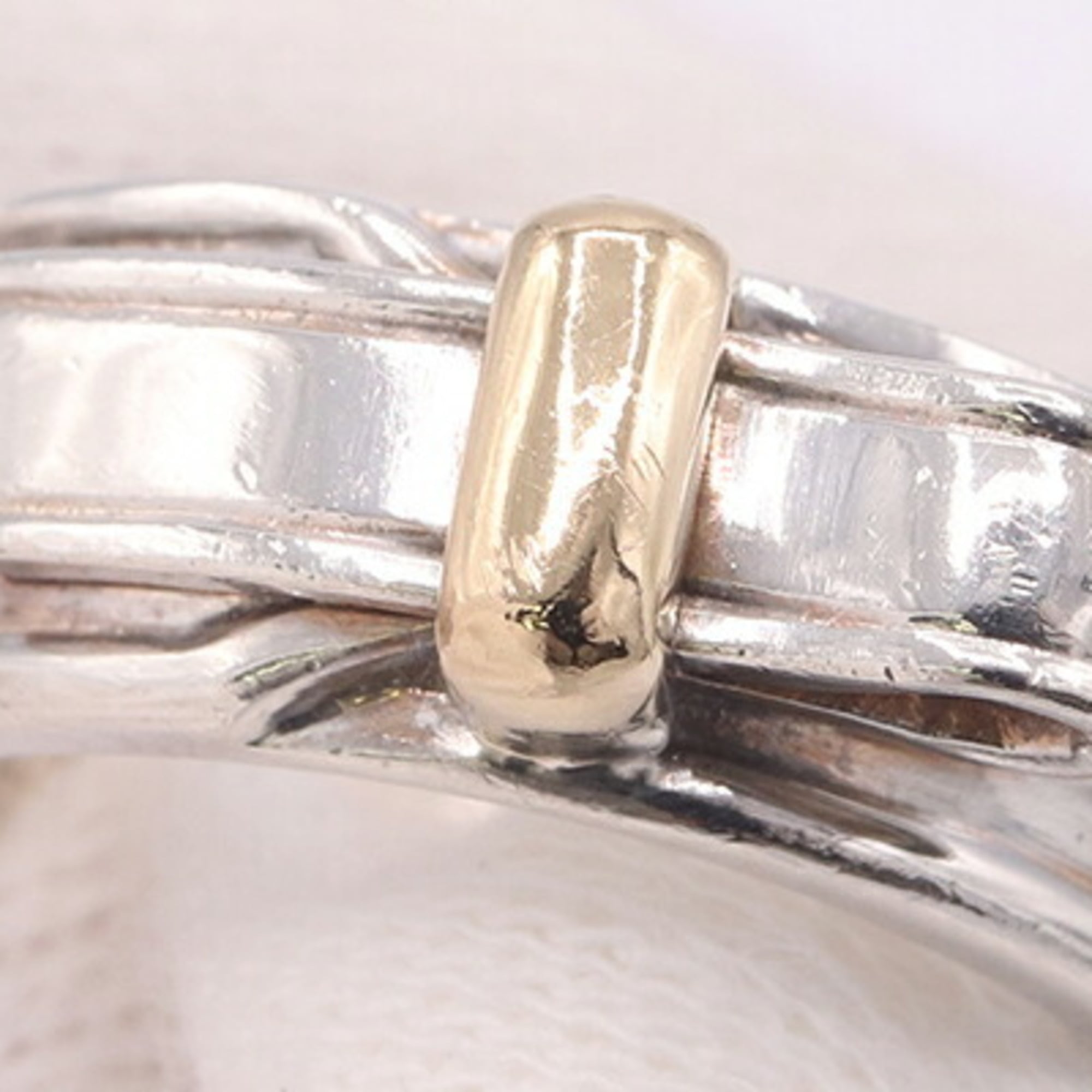 Hermes Yellow Gold (18K) Sterling Silver 925 Band Ring (Pre-Owned)
