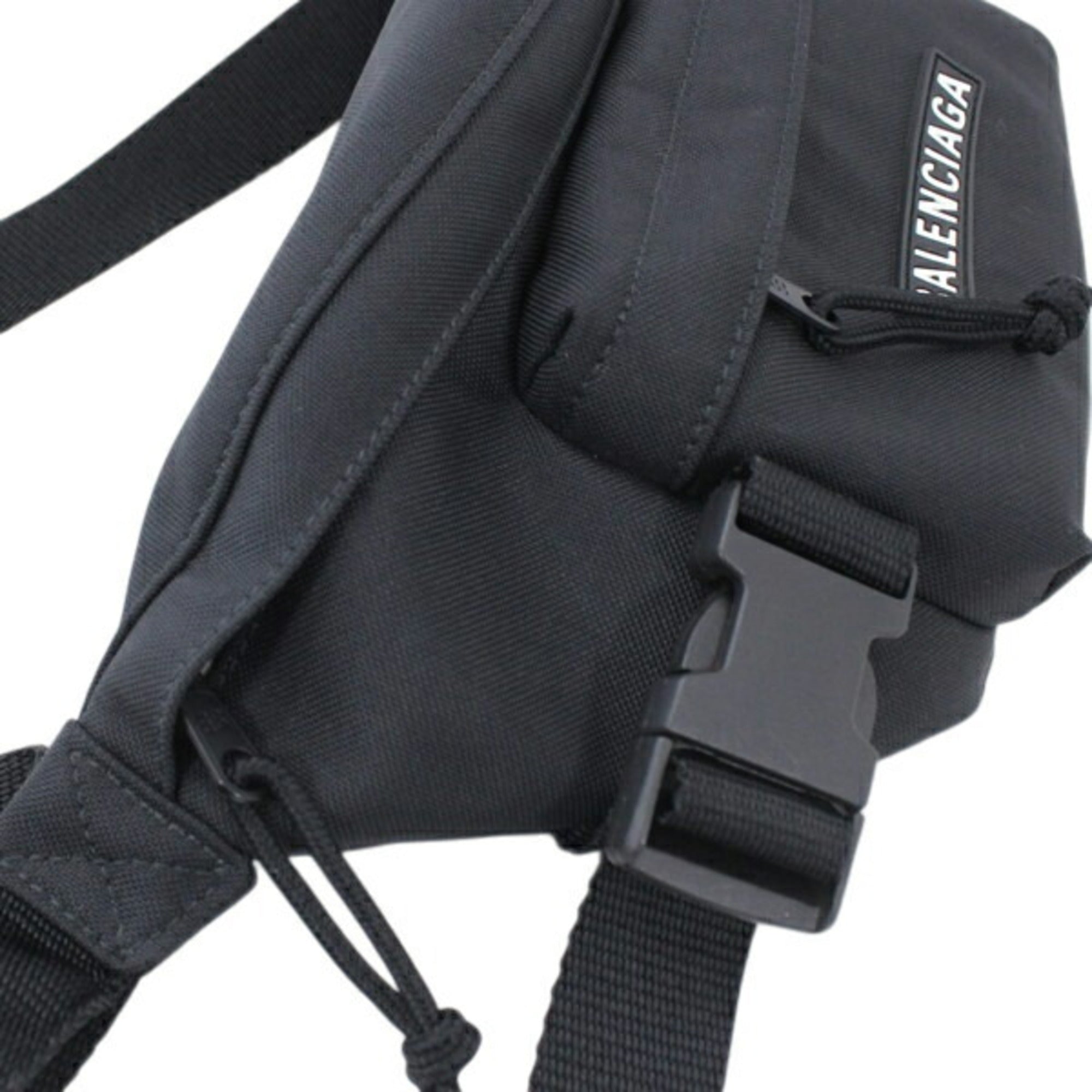 Balenciaga Black Nylon Fanny Pack Sling Bag (Pre-Owned)