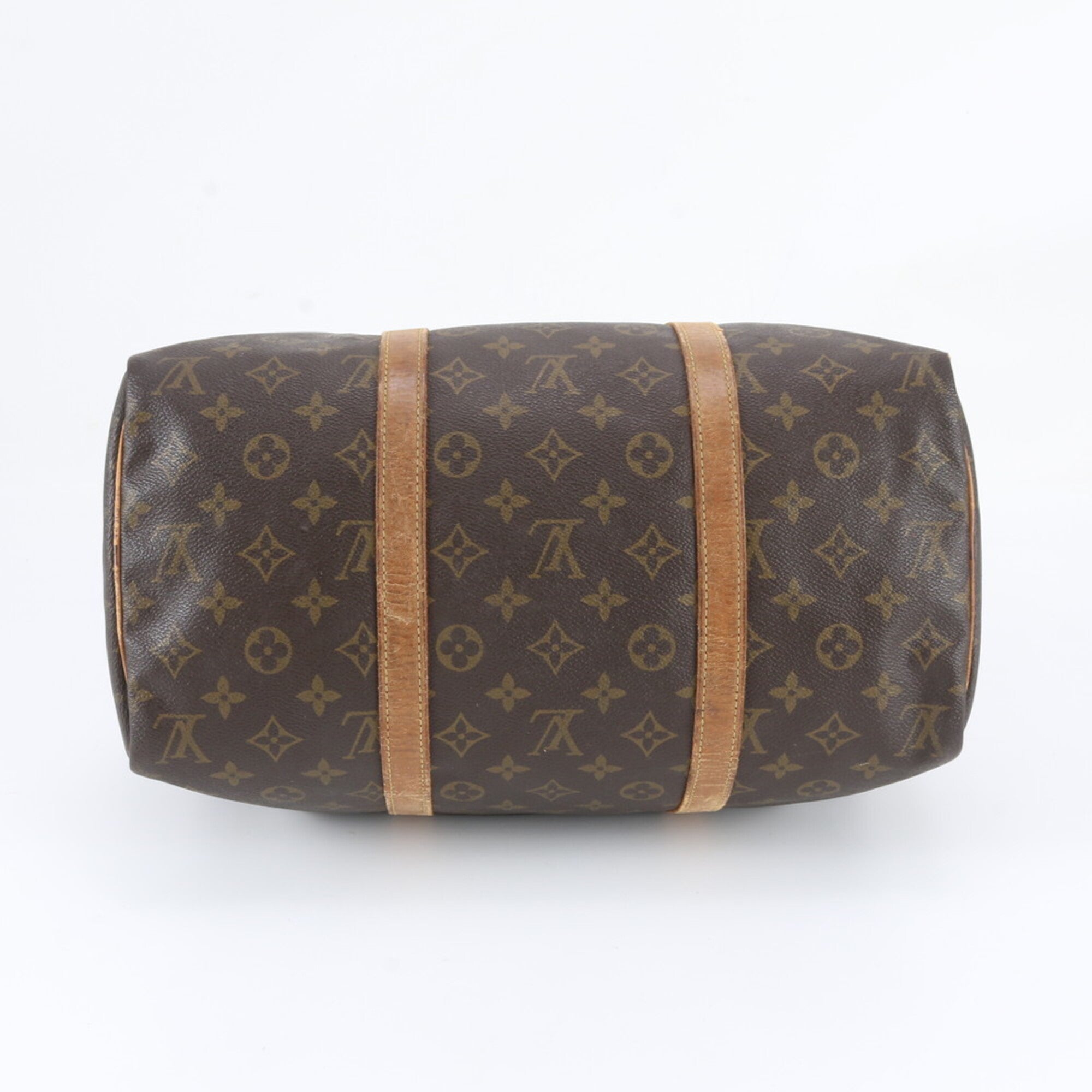 Louis Vuitton Brown Leather Coated Canvas Boston Bag Tote Bag (Pre-Owned)