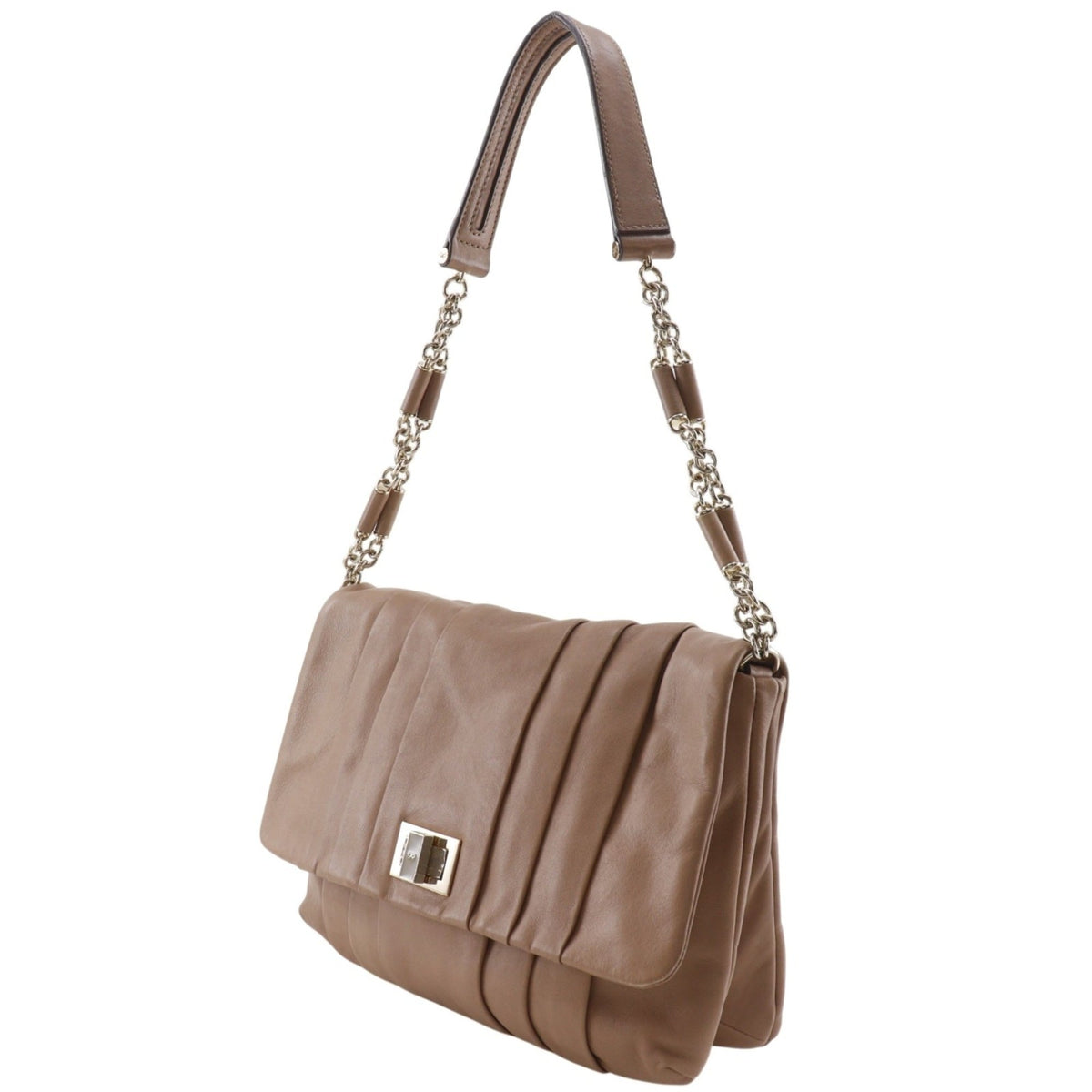 Anya Hindmarch Beige Leather Shoulder Bag (Pre-Owned)