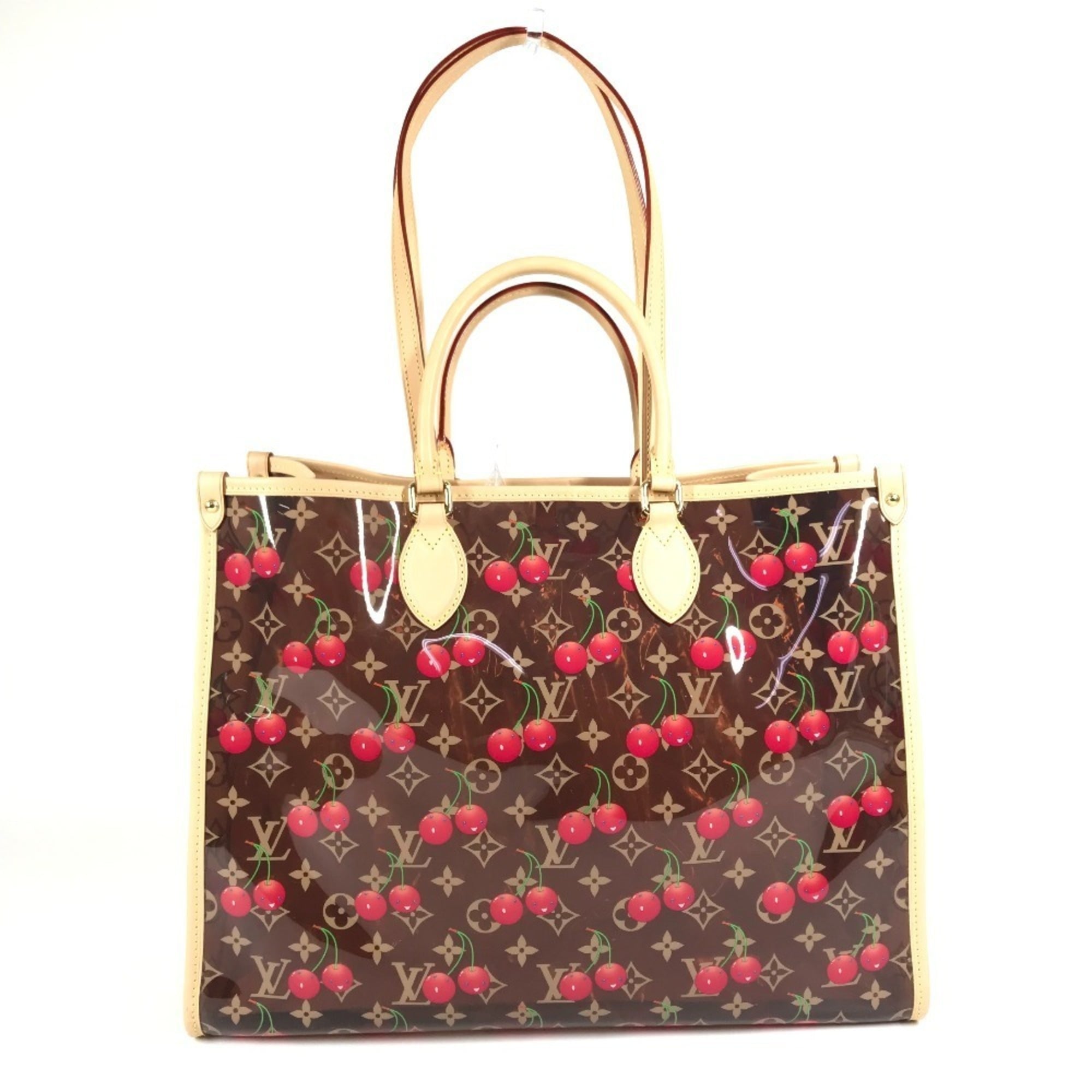 Louis Vuitton Brown Clear Monogram Red Color Monogram Shoulder Bag (Pre-Owned)