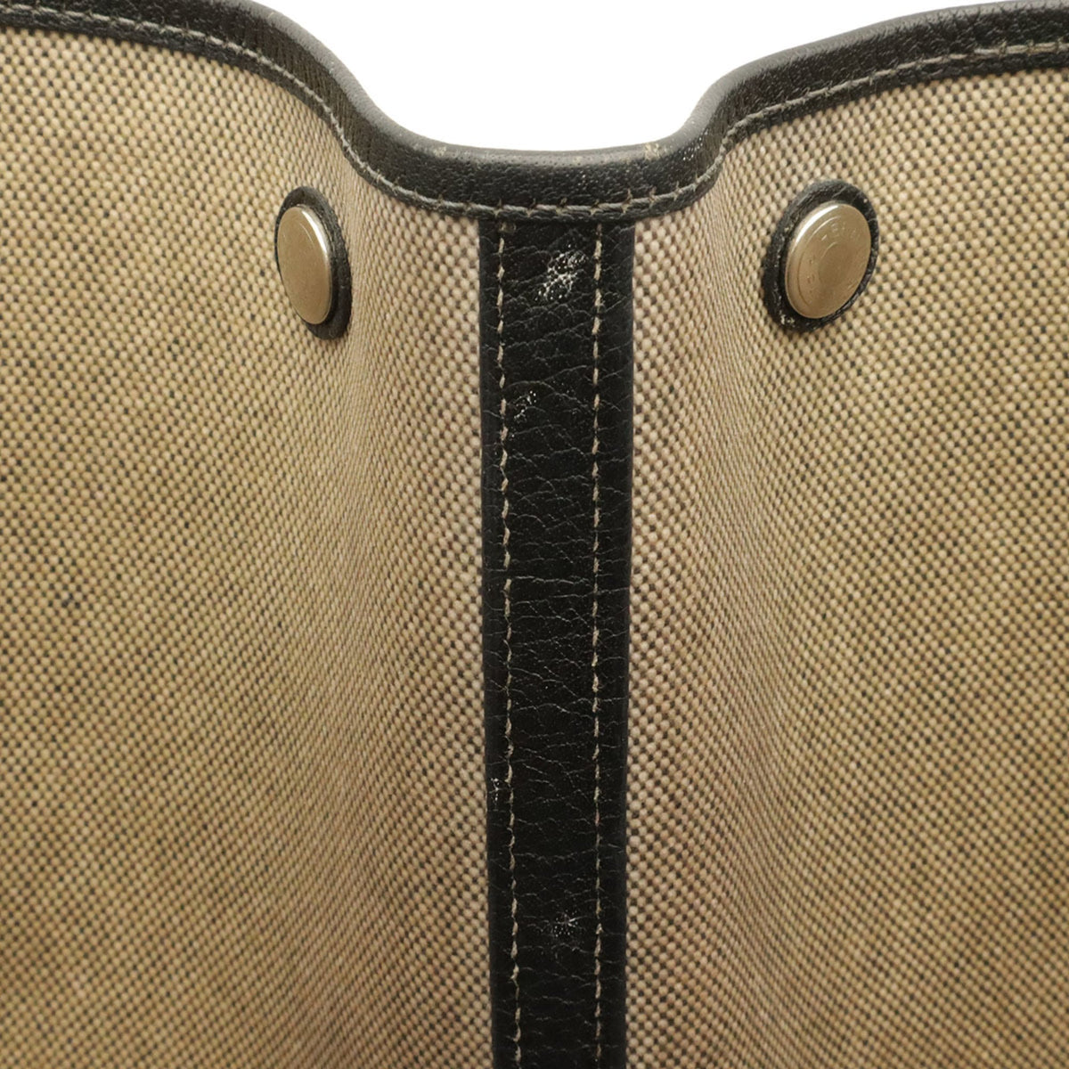 Hermes Black Gray Yellow Toile H Shoulder Bag Tote Bag (Pre-Owned)