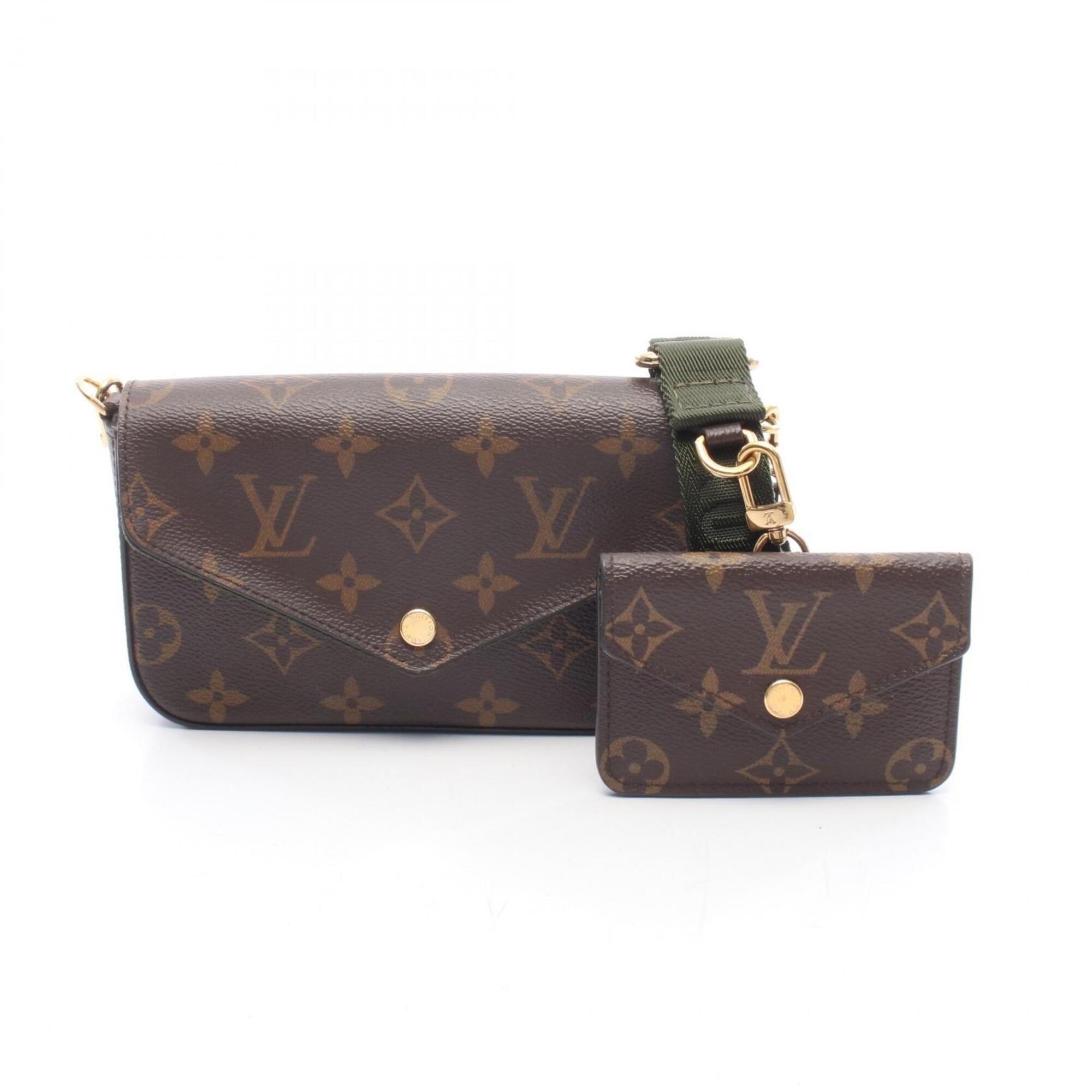 Louis Vuitton Brown Green Monogram Monogram Handbag Pochette Shoulder Bag (Pre-Owned)
