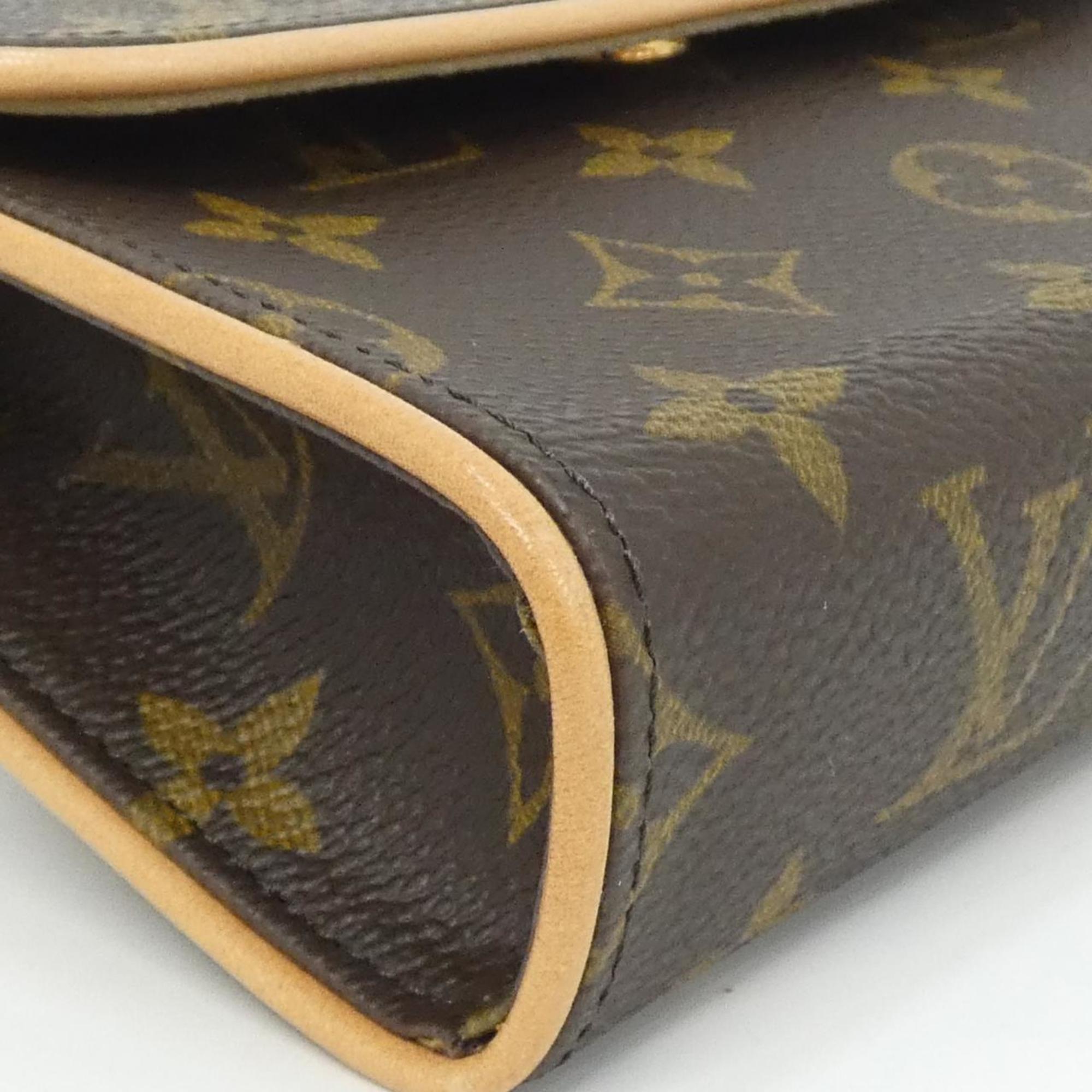 Louis Vuitton Marron Coated Canvas Fanny Pack Pochette (Pre-Owned)