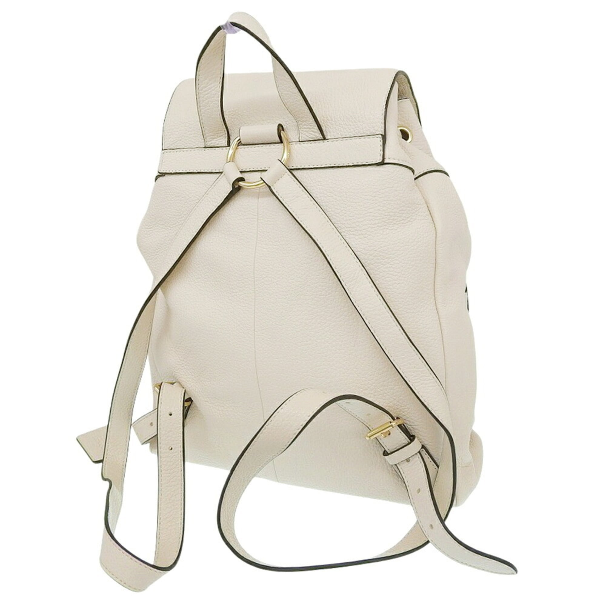 Coach White Leather Backpack (Pre-Owned)